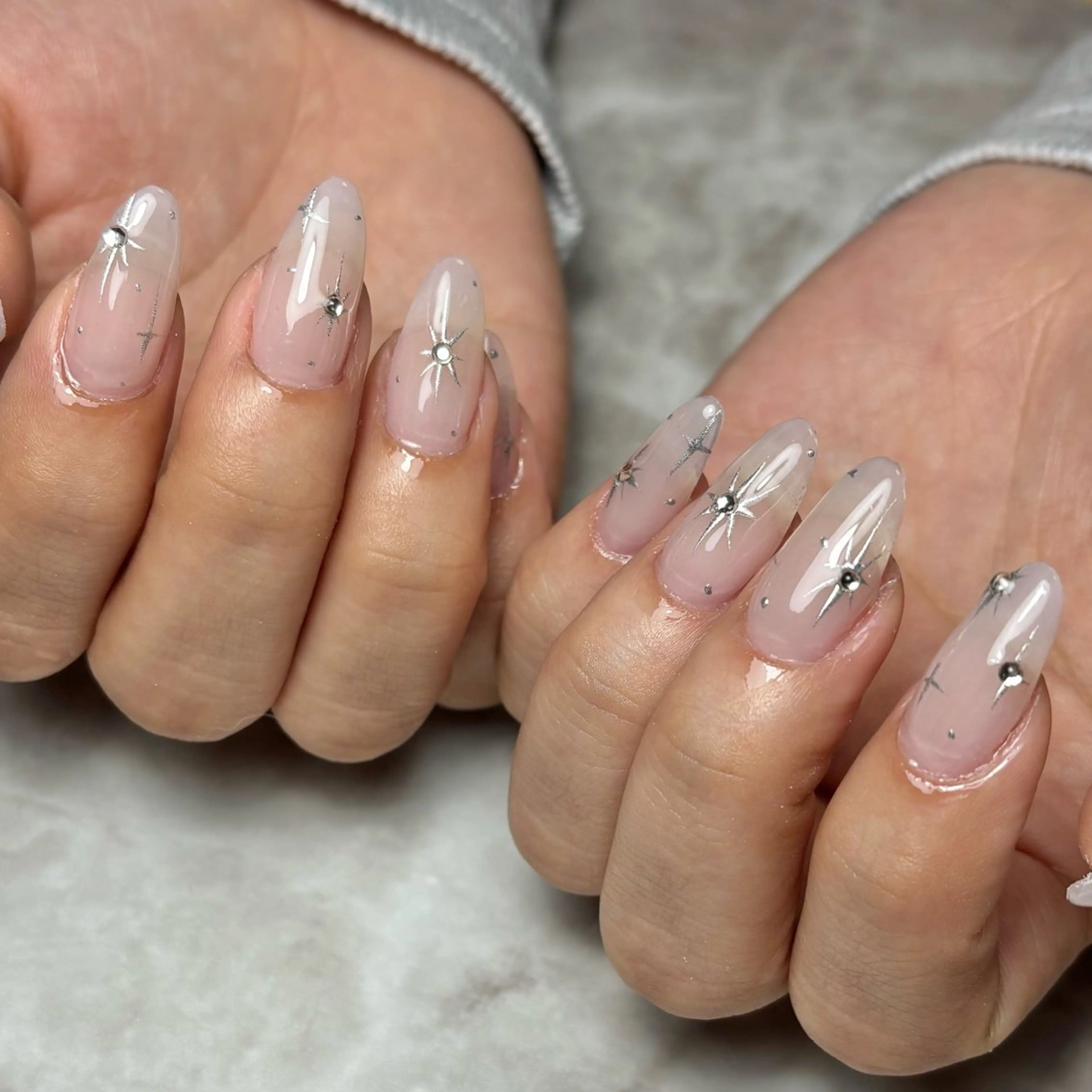 ネイル 長さ出し シンプルネイル ハンドネイル NAILSALON en+所属・NAILSALON en+沖縄市美原のネイルデザイン