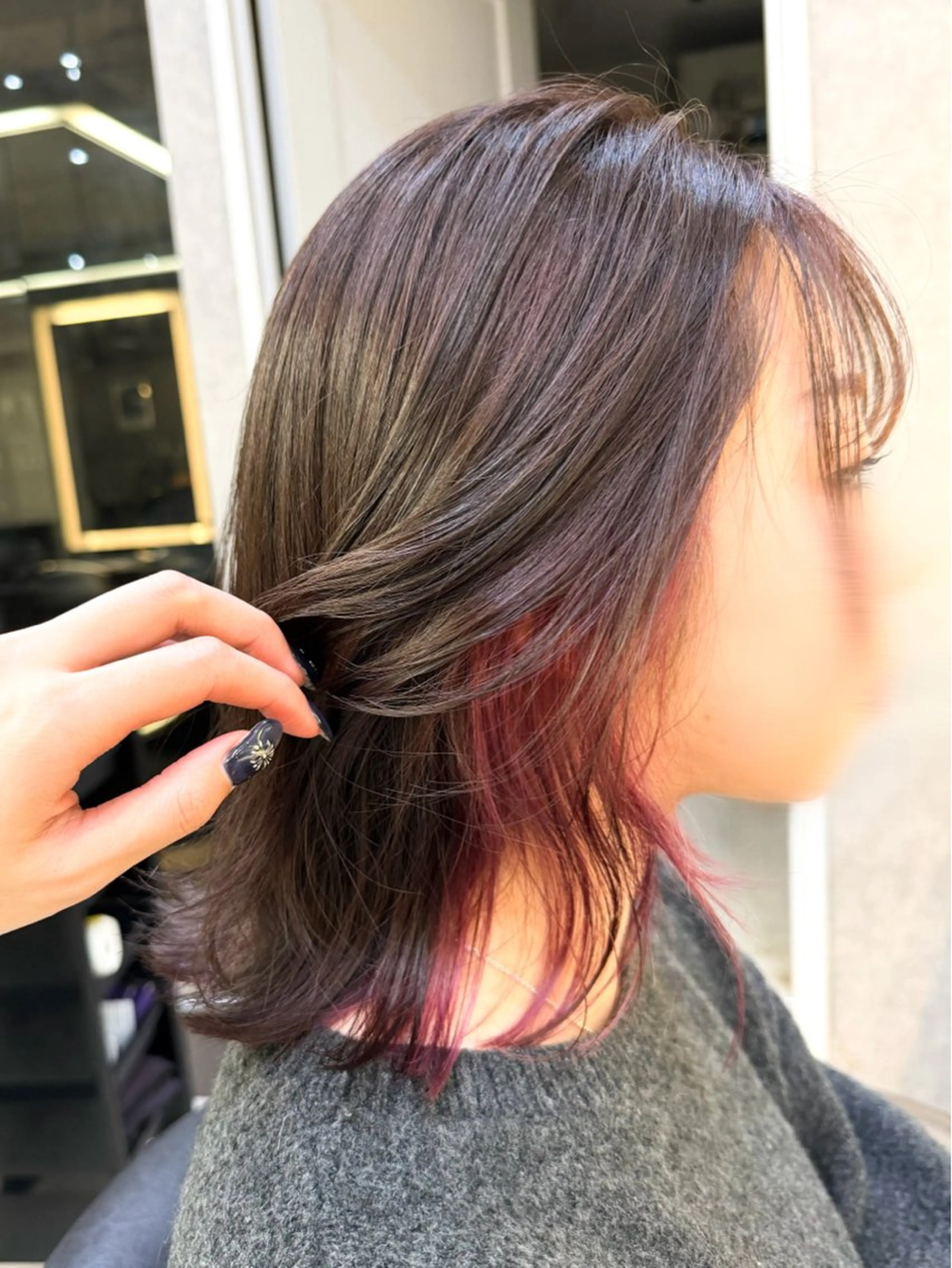 カラー インナーカラー ボブ/透明感 カラー ໒꒱⋆꙳ゆいなのヘアスタイル