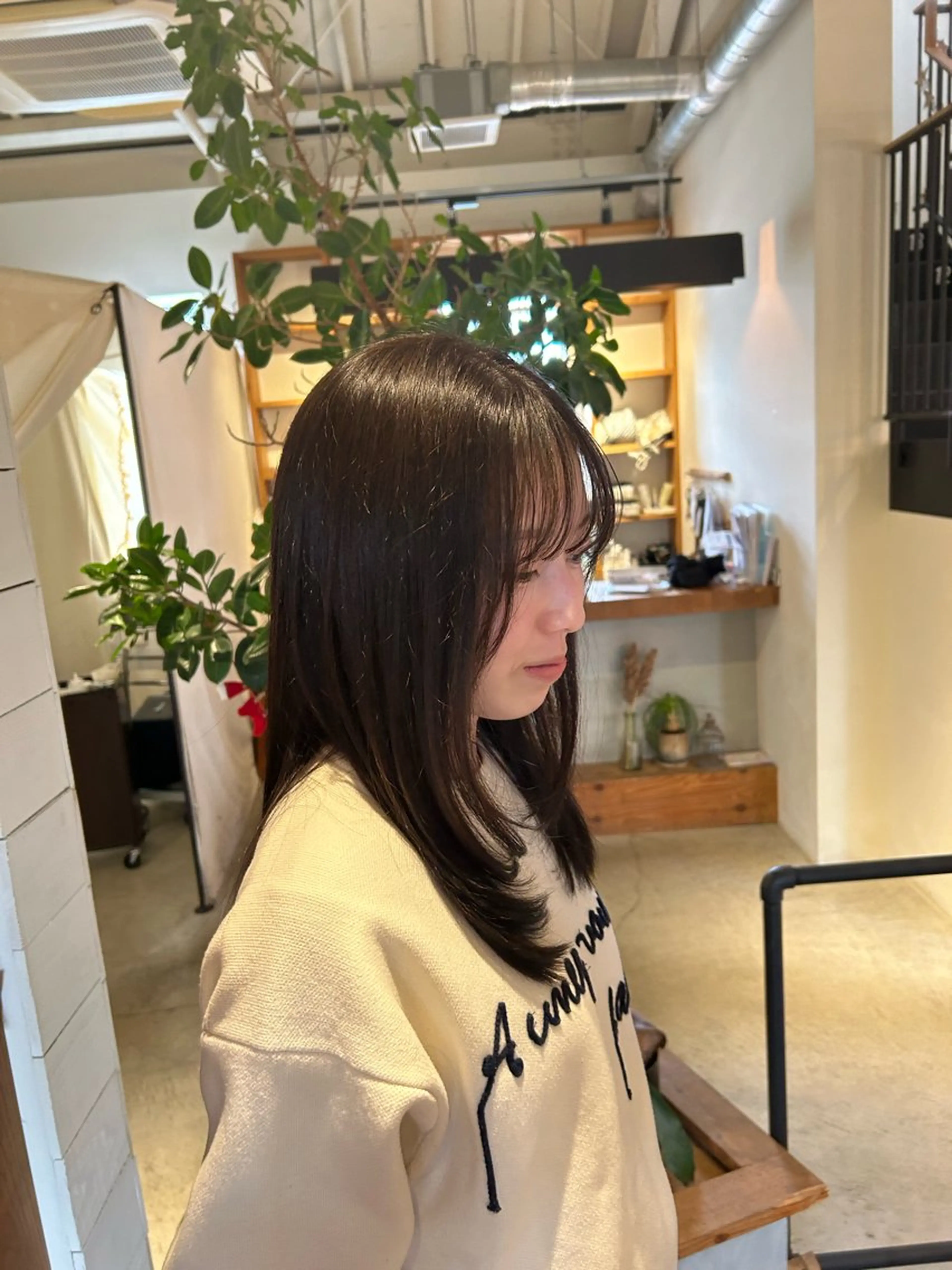 セミロング カラー ヘアカラー 豊橋/オリーブ系/ 暖色系/さらのヘアスタイル