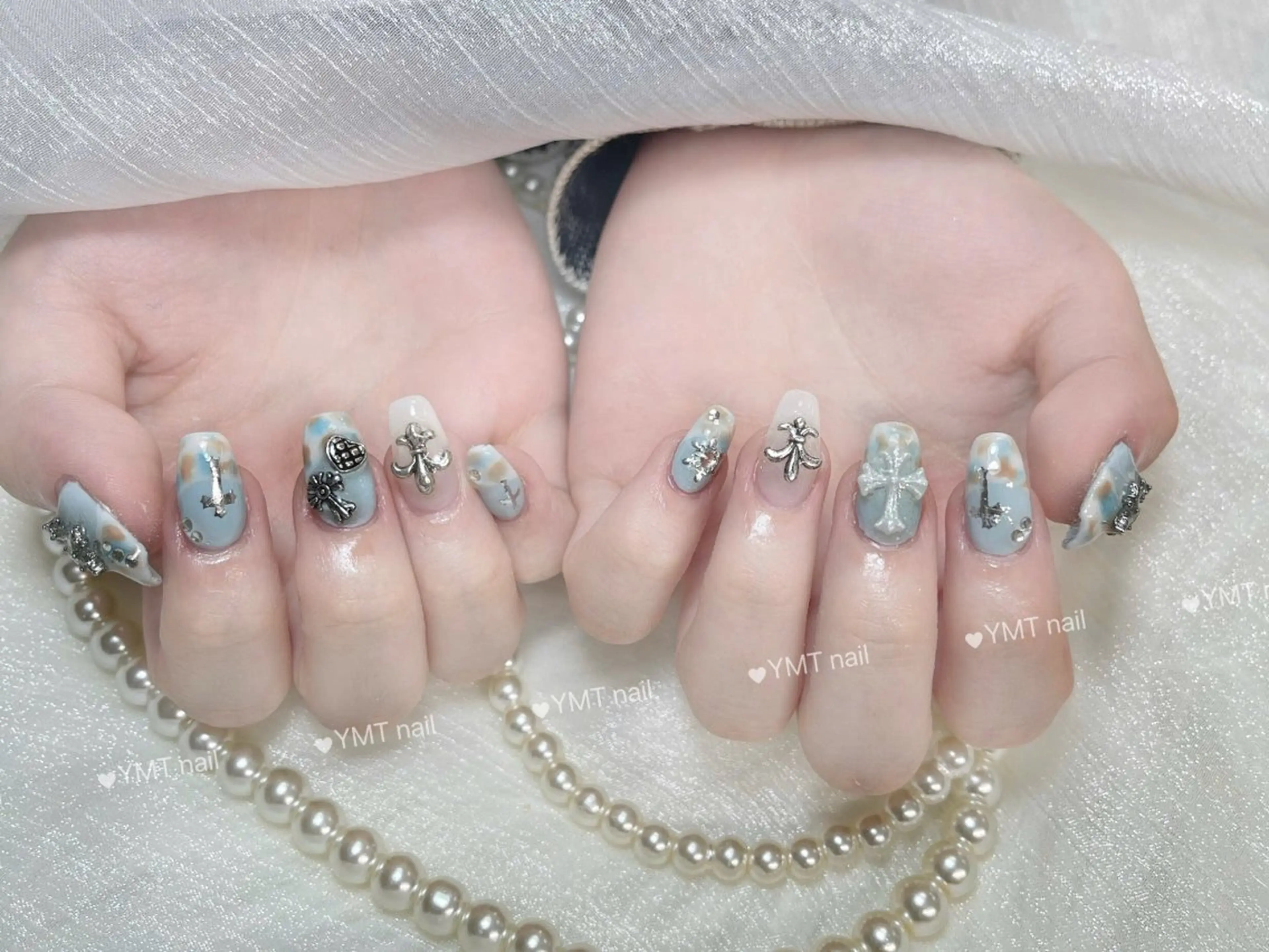 ネイル 長さ出し フットネイル ジェルネイル 韓国ネイル マグネットネイル ハンドネイル YMT． NailStudioのネイルデザイン