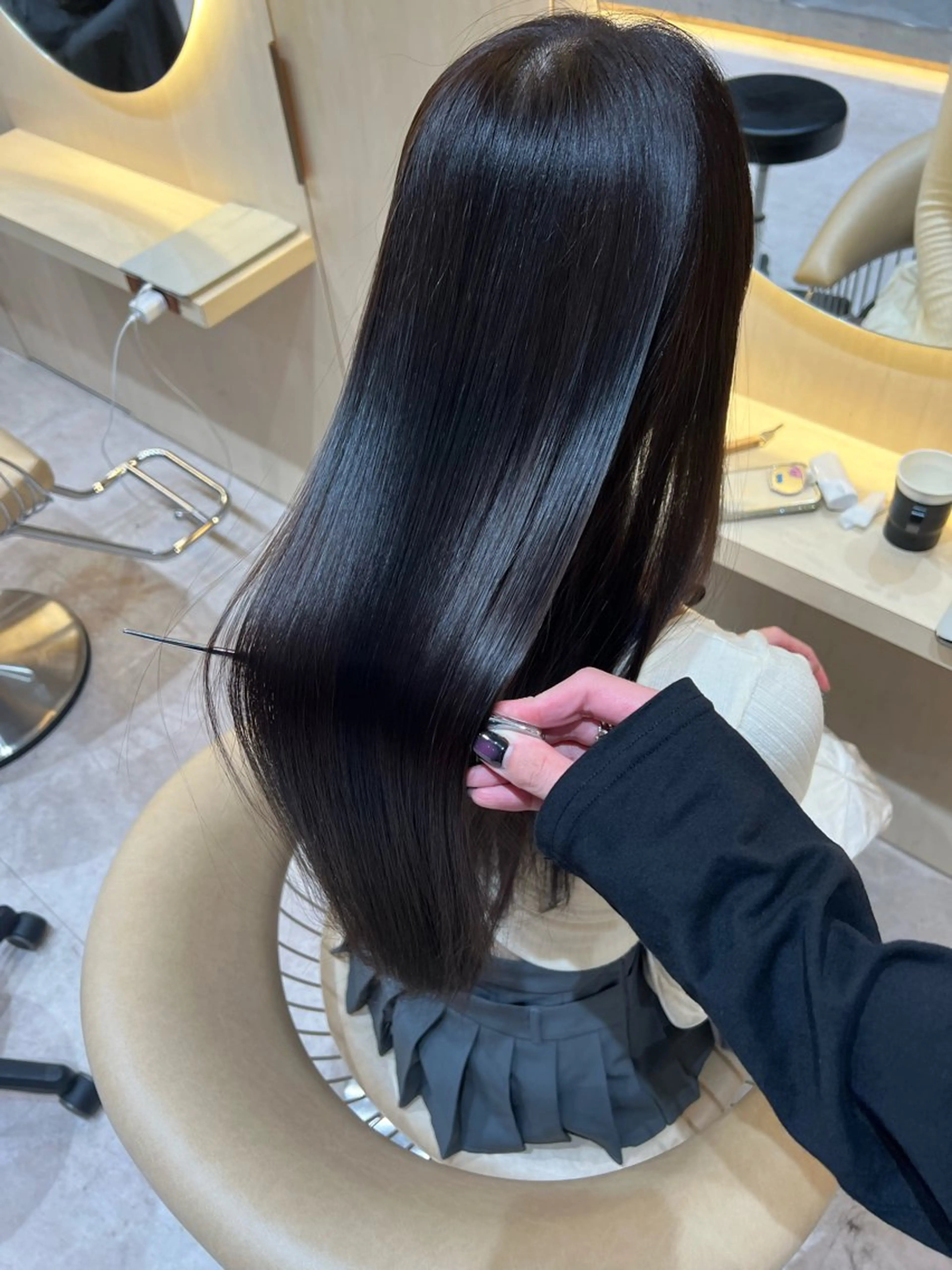 ロング カラー カット ヘアカラー トリートメント レイヤーカット/ 顔周り 五島巨幹のヘアスタイル