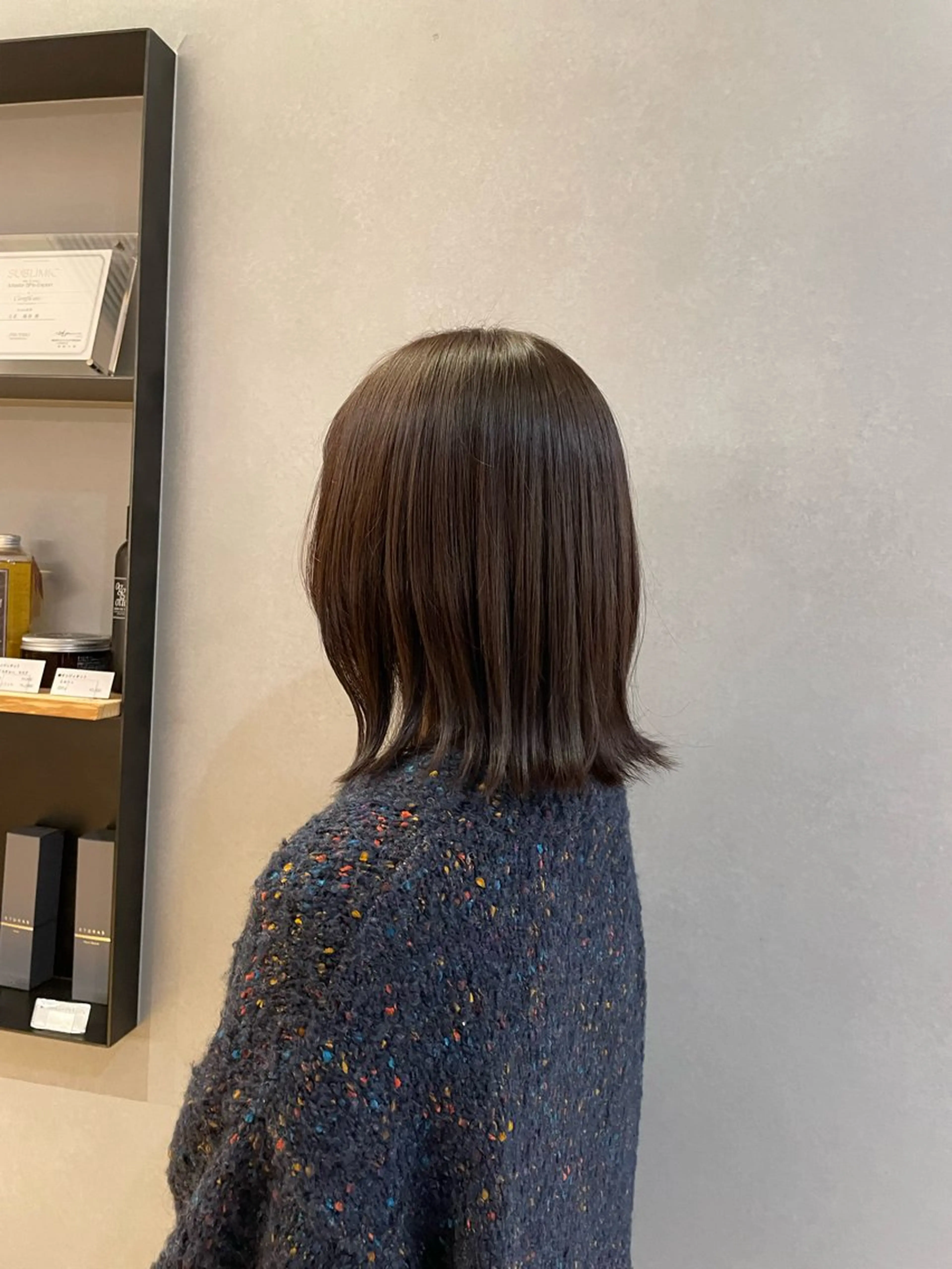 ミディアム カラー ブラウンカラー ダークブラウン 外ハネヘア Agu 西台店 衣莉💫のヘアスタイル