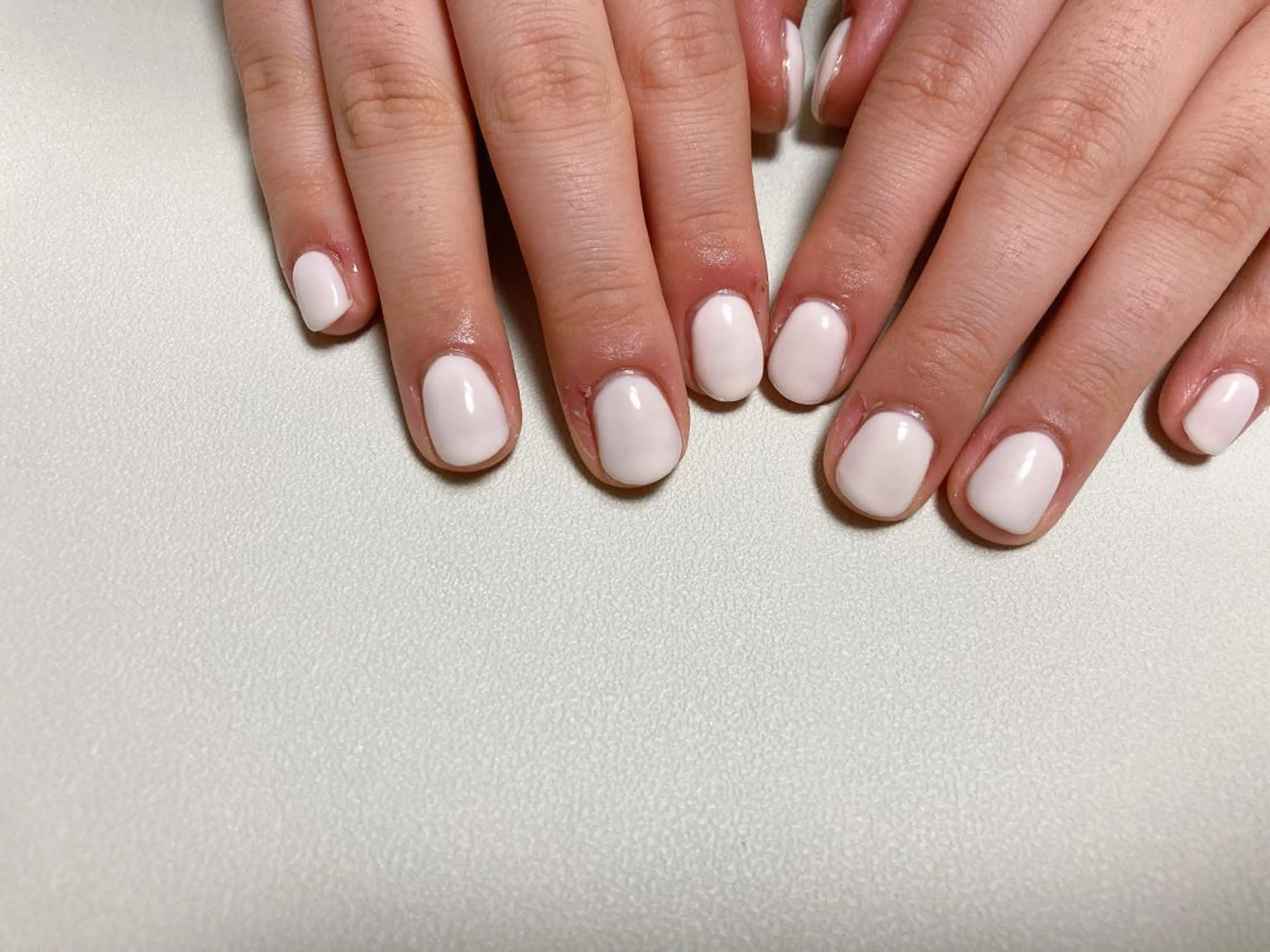 ネイル ワンカラーネイル ホワイト kikinail 溝の口のネイルデザイン