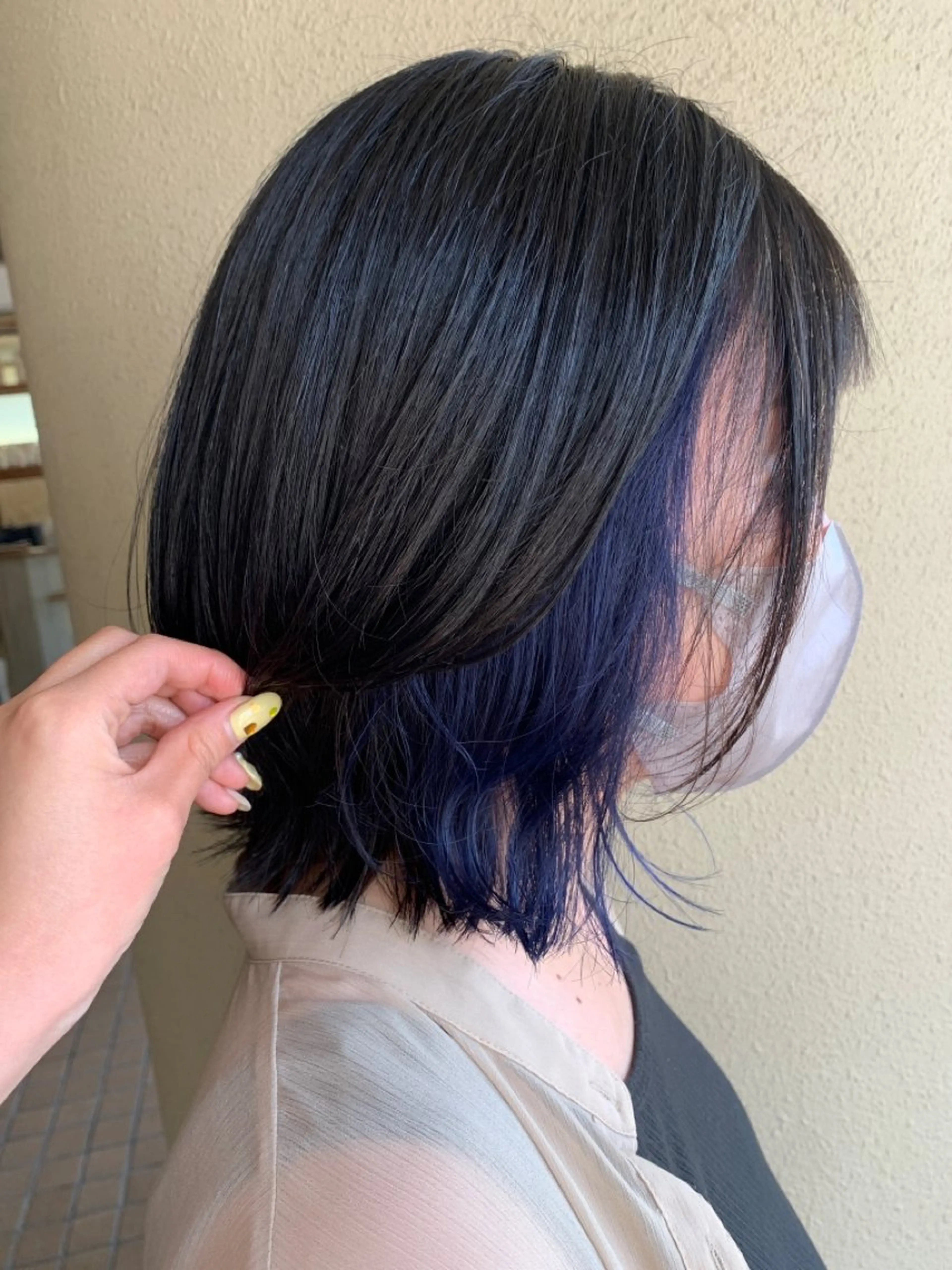 ショート カラー ネイビーカラー レイヤーカット カット ヘアカラー regalo Acari🍎のヘアスタイル