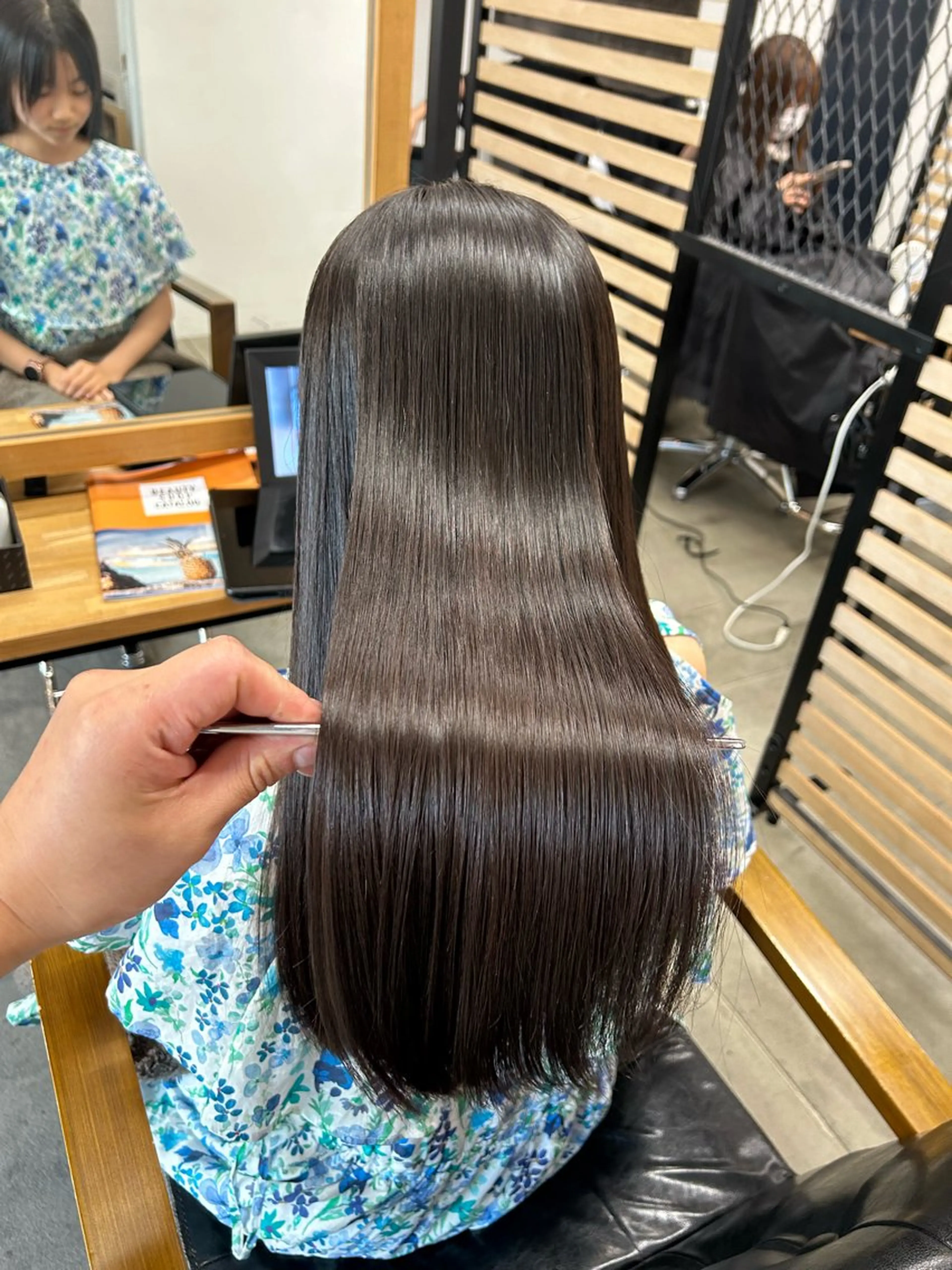 ロング カラー 髪質改善 トリートメント 鹿子島 昇彦のヘアスタイル