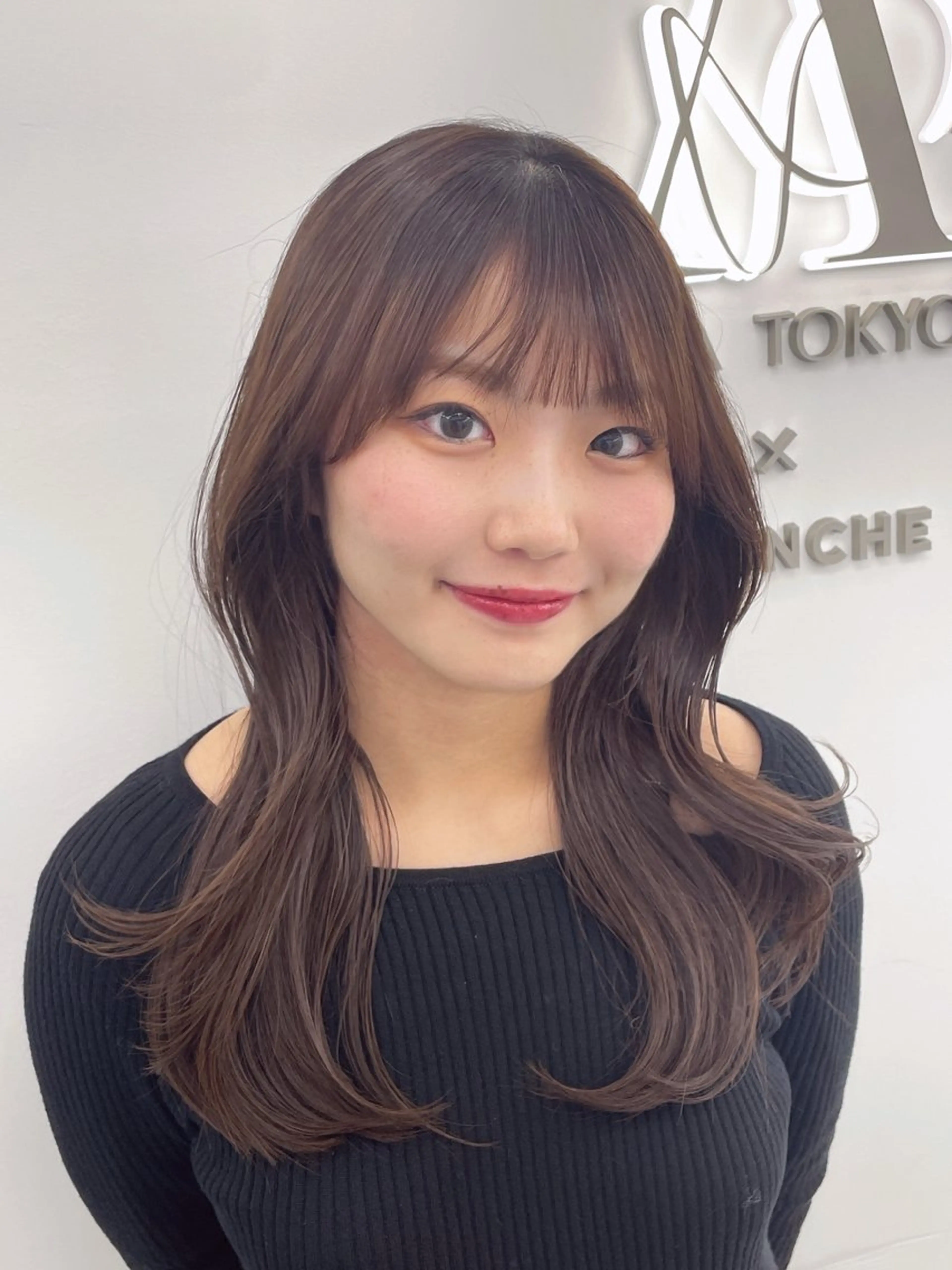 ロング 失敗しない顔まわり× 小顔補正レイヤー難波のヘアスタイル