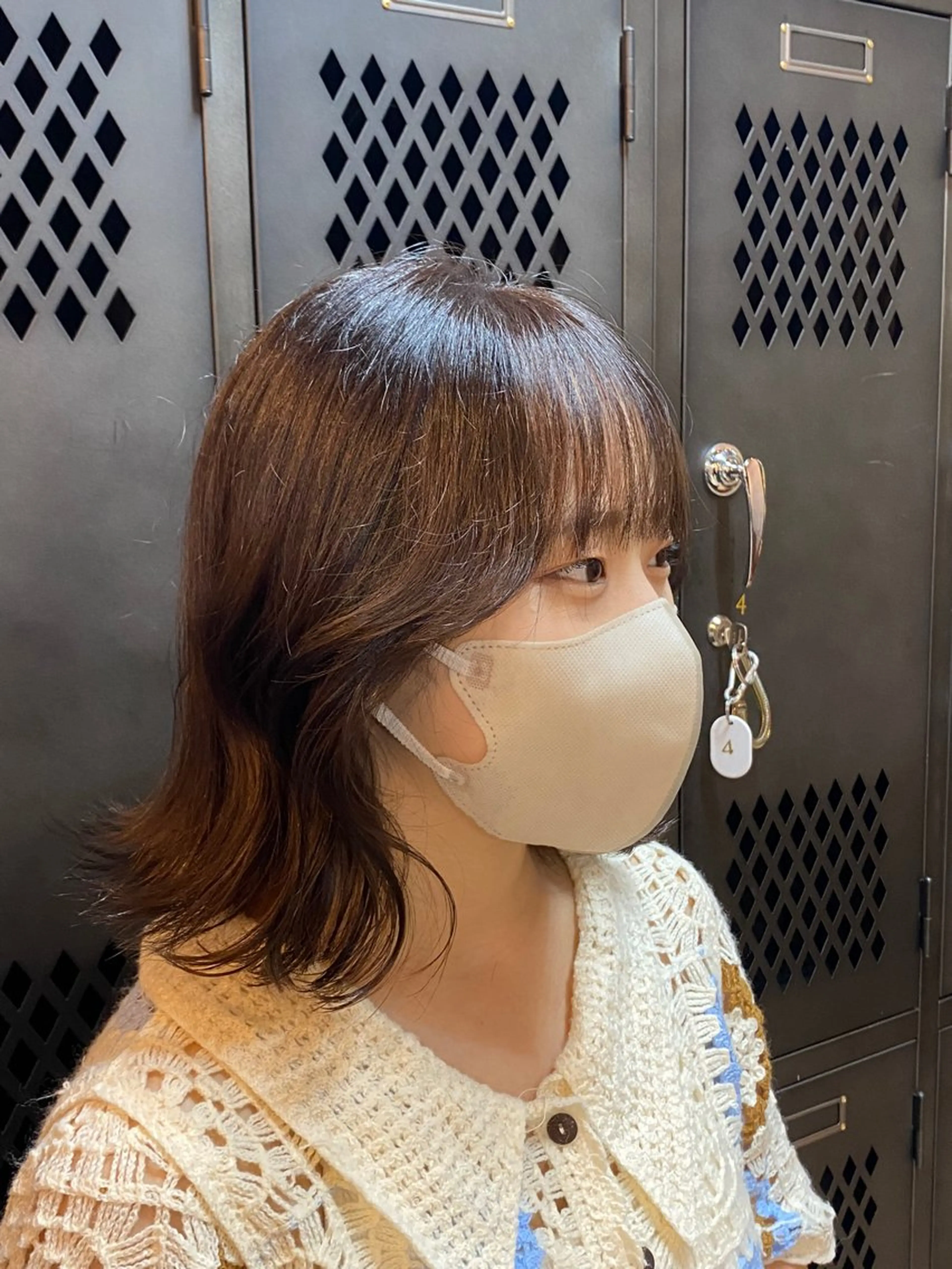 ミディアム カラー ベージュカラー ラベンダーカラー ラベンダーベージュ The C Chelsea所属・韓国レイヤー/ ショート Eightのヘアスタイル