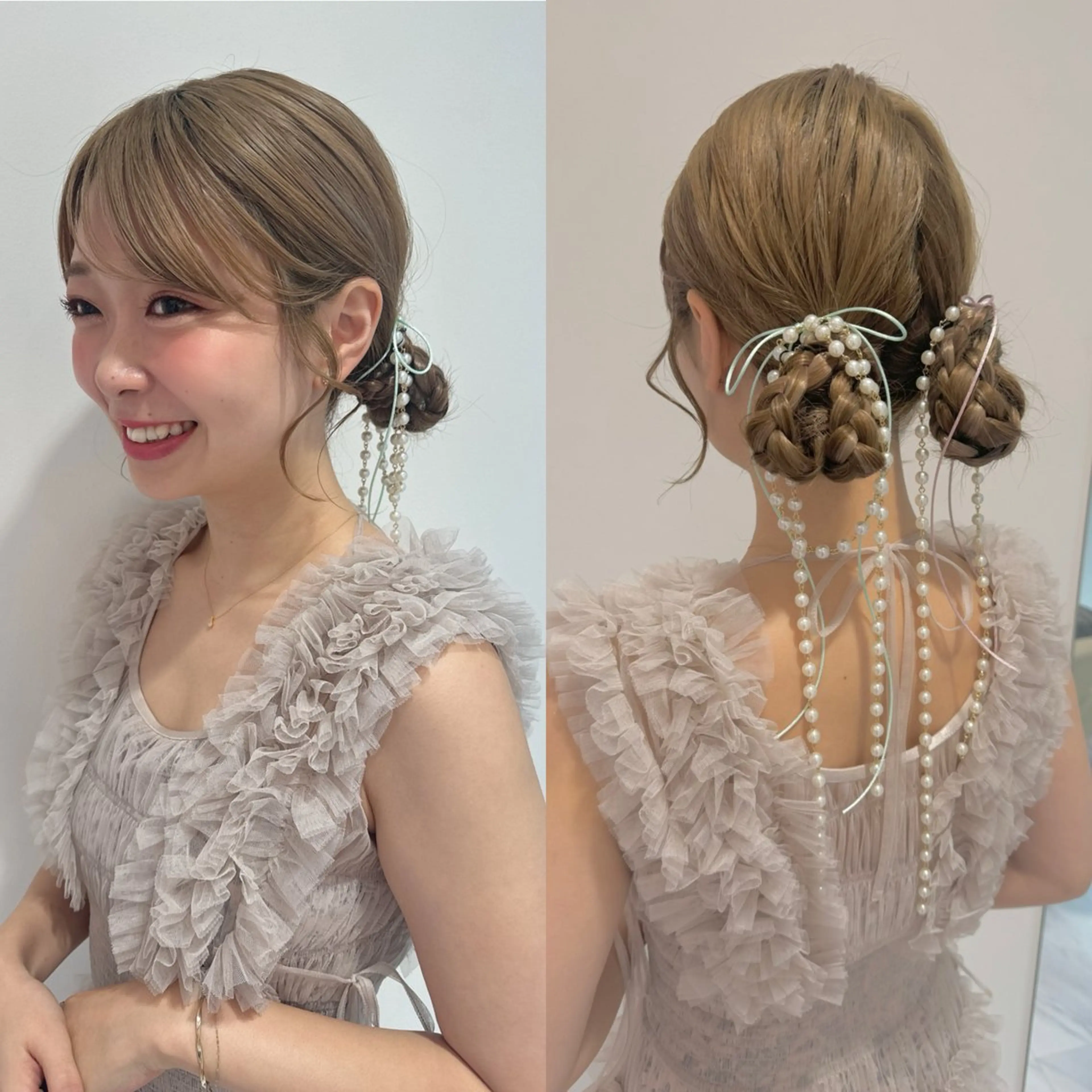 セミロング ヘアアレンジ ヘアセット 🌼MONA KIKO🌼のヘアスタイル