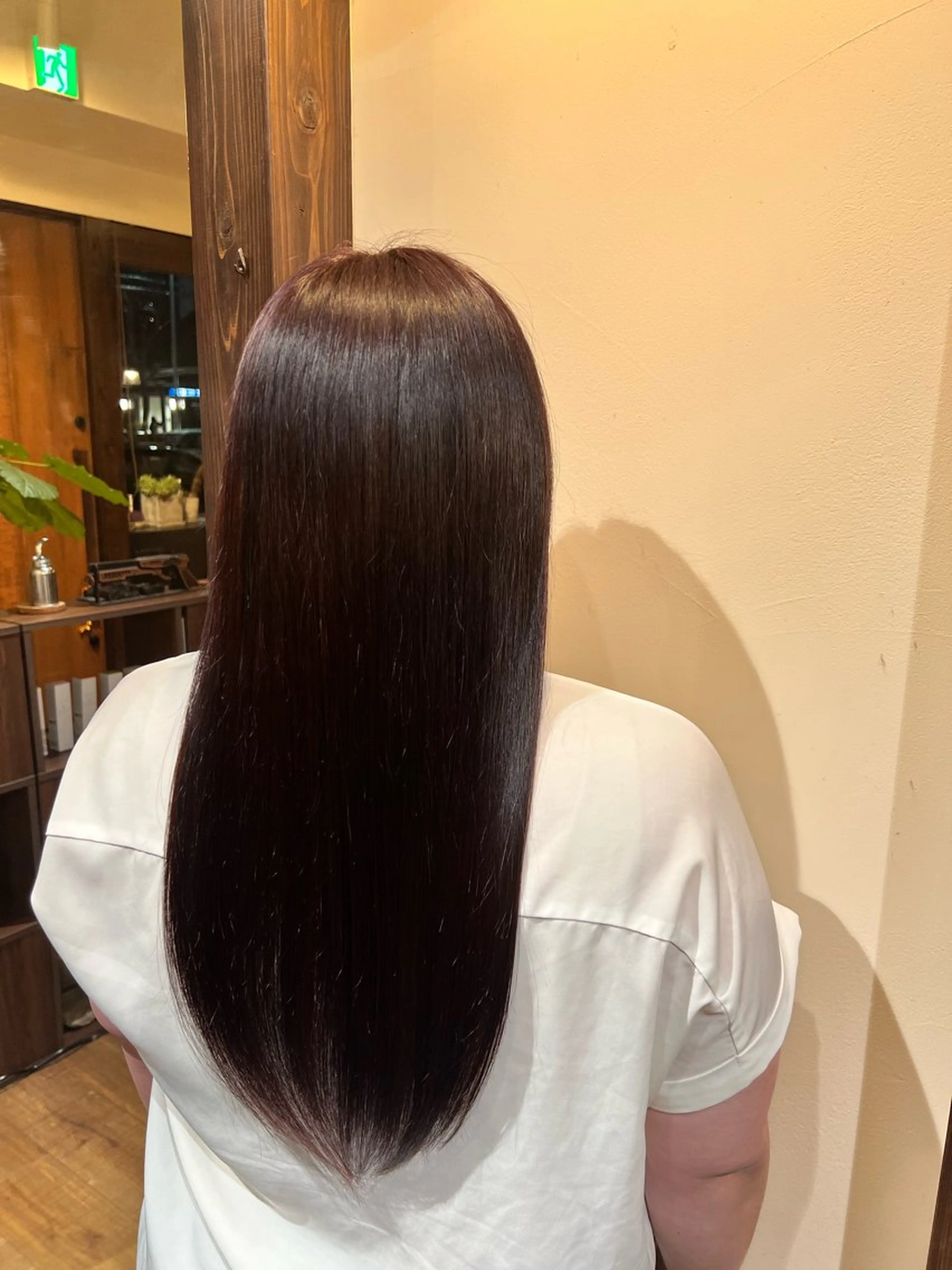 ロング カラー ボルドーカラー ヘアカラー Luster Friends所属・まゆ/髪質改善 ストレート/スパ🫧のヘアスタイル