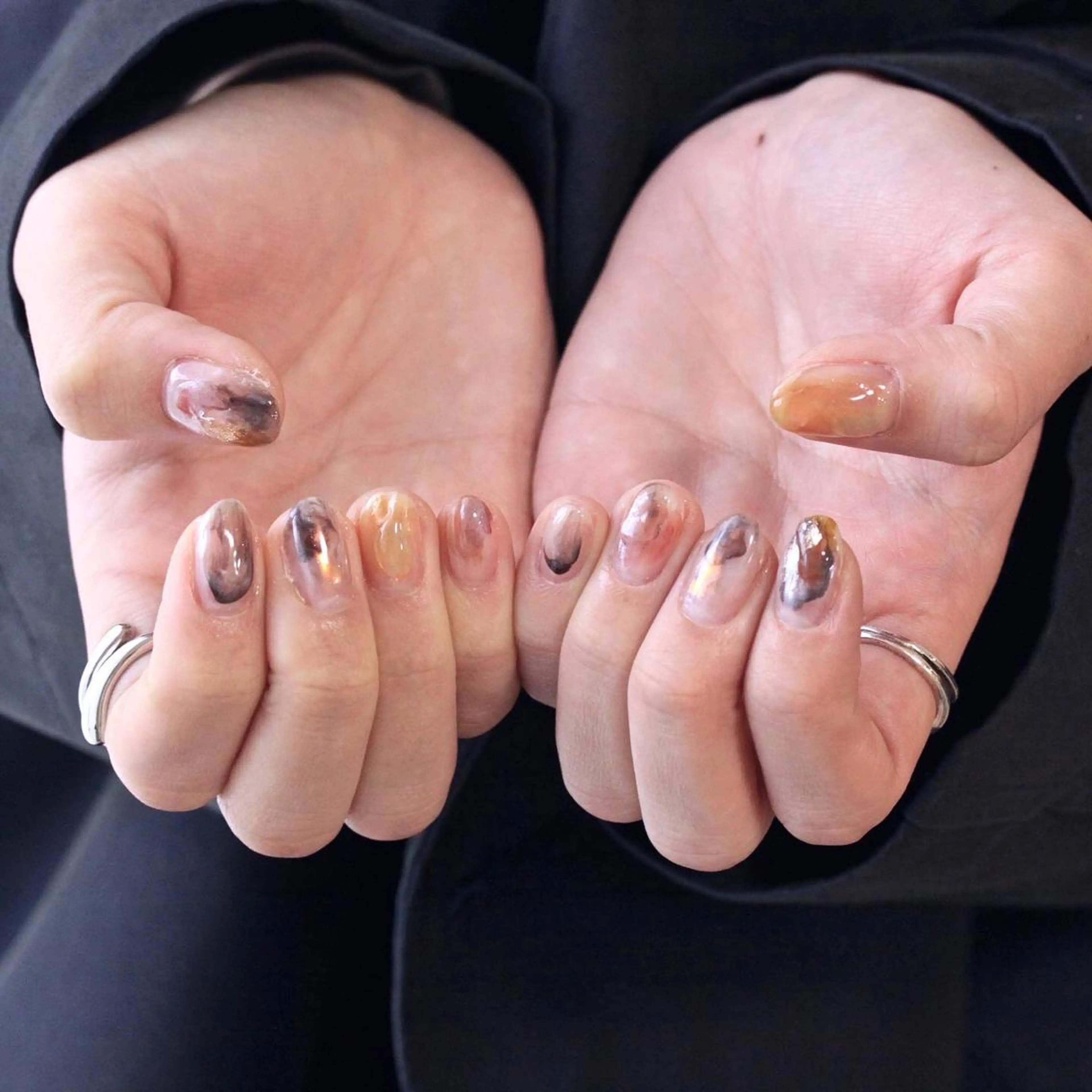 ネイル アートネイル 氷ネイル・うるうるネイル ハンドネイル Elio所属・Elio 国泰寺のネイルデザイン