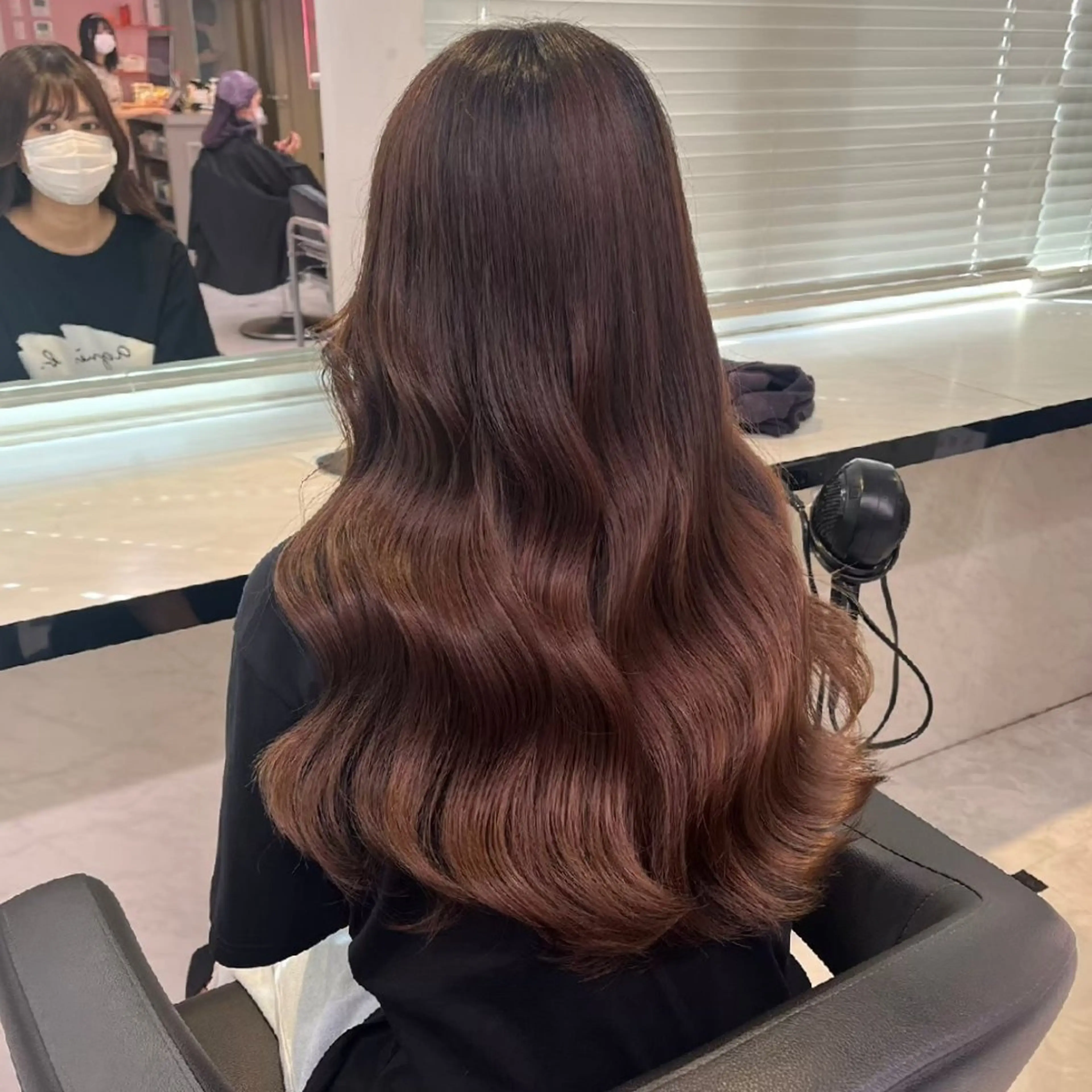 ロング カラー ヘアアレンジ ブラウンカラー 透明感カラー オレンジ ピンクカラー ロング 銀座/ショート/ メンズ/HINOKIのヘアスタイル