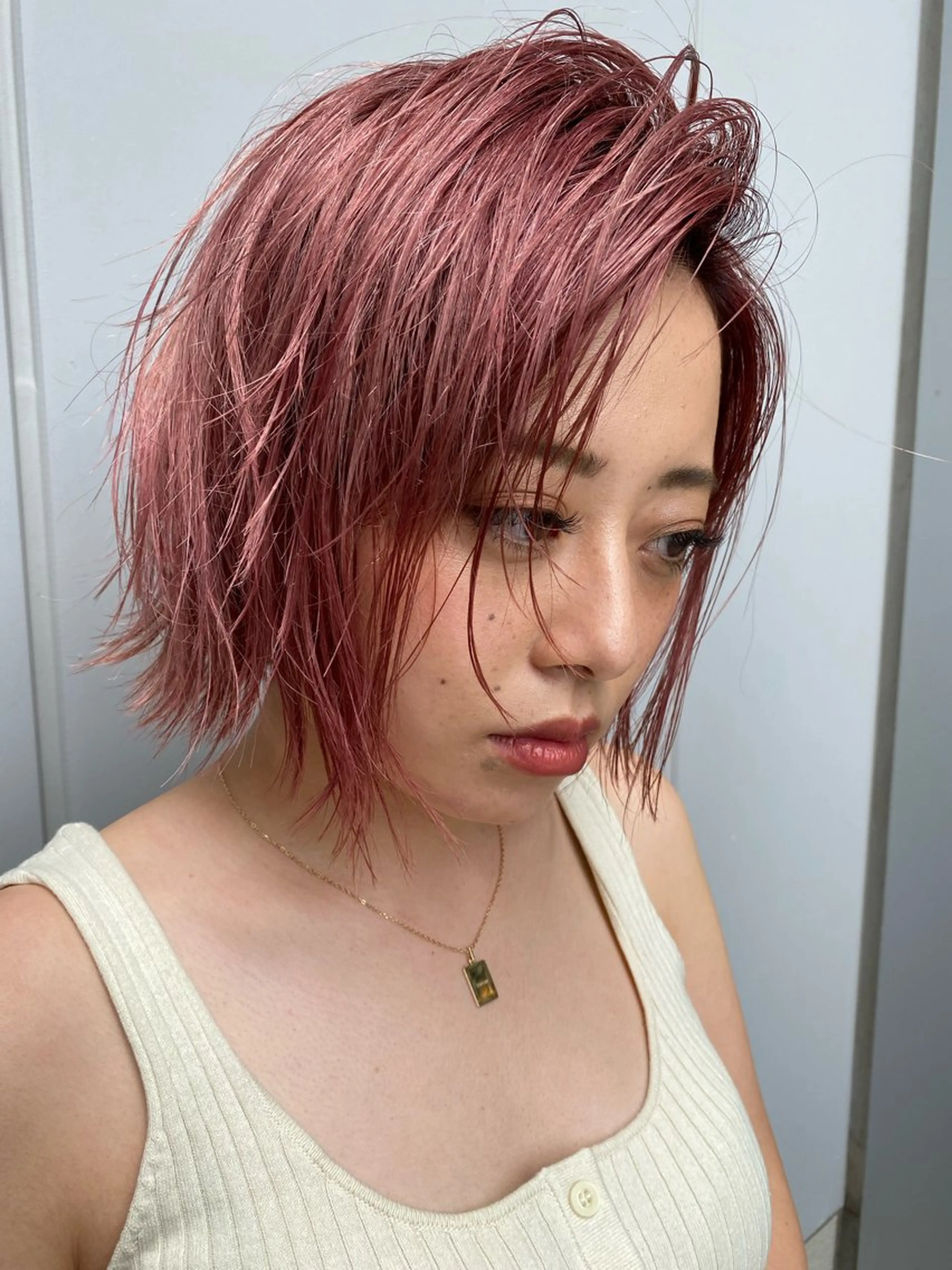 ショート カラー ハイトーンカラー ピンクカラー 🌼🌼岡崎 太知🌼🌼のヘアスタイル