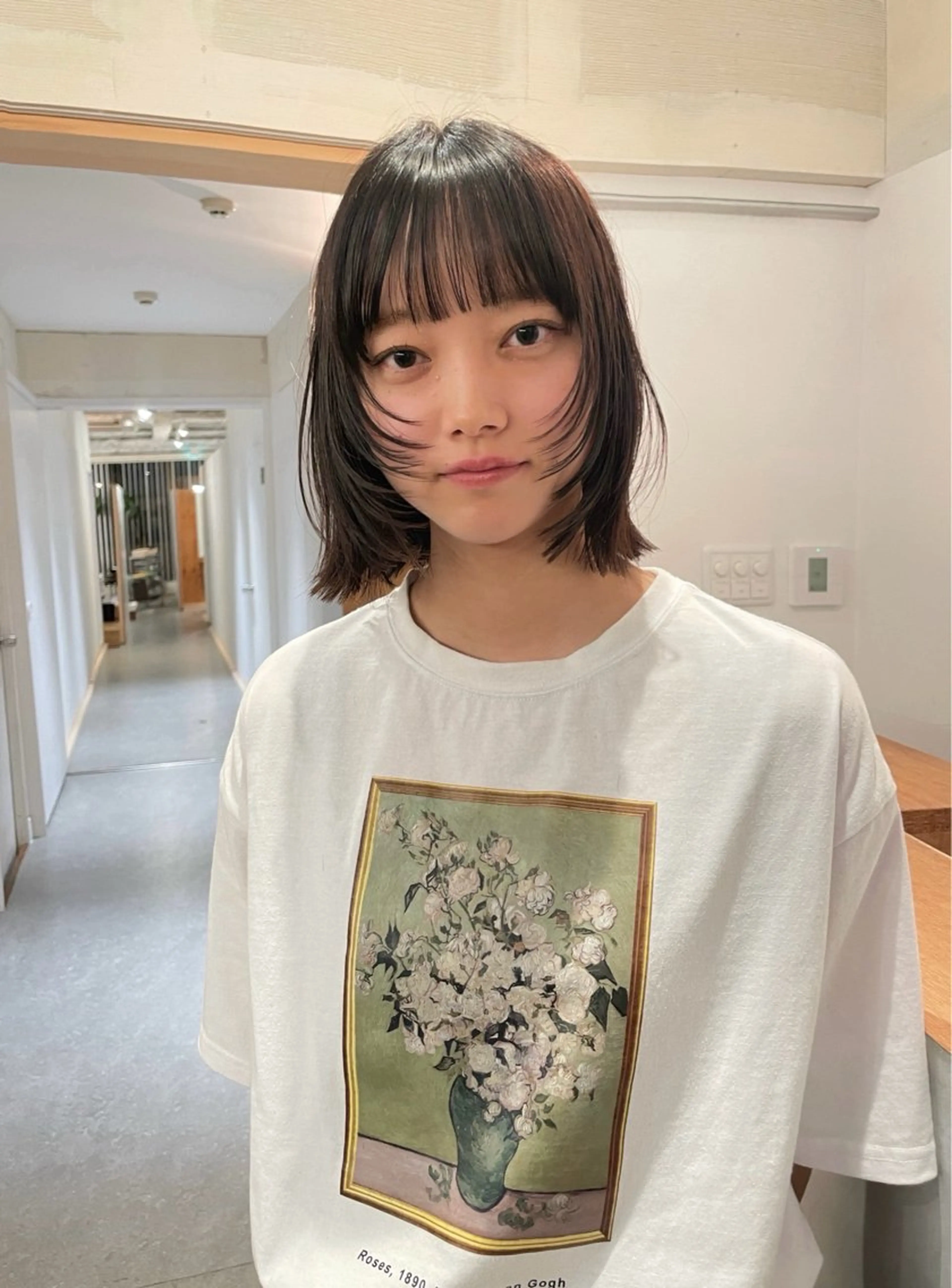ショート レイヤーカット 藤原 怜央のヘアスタイル