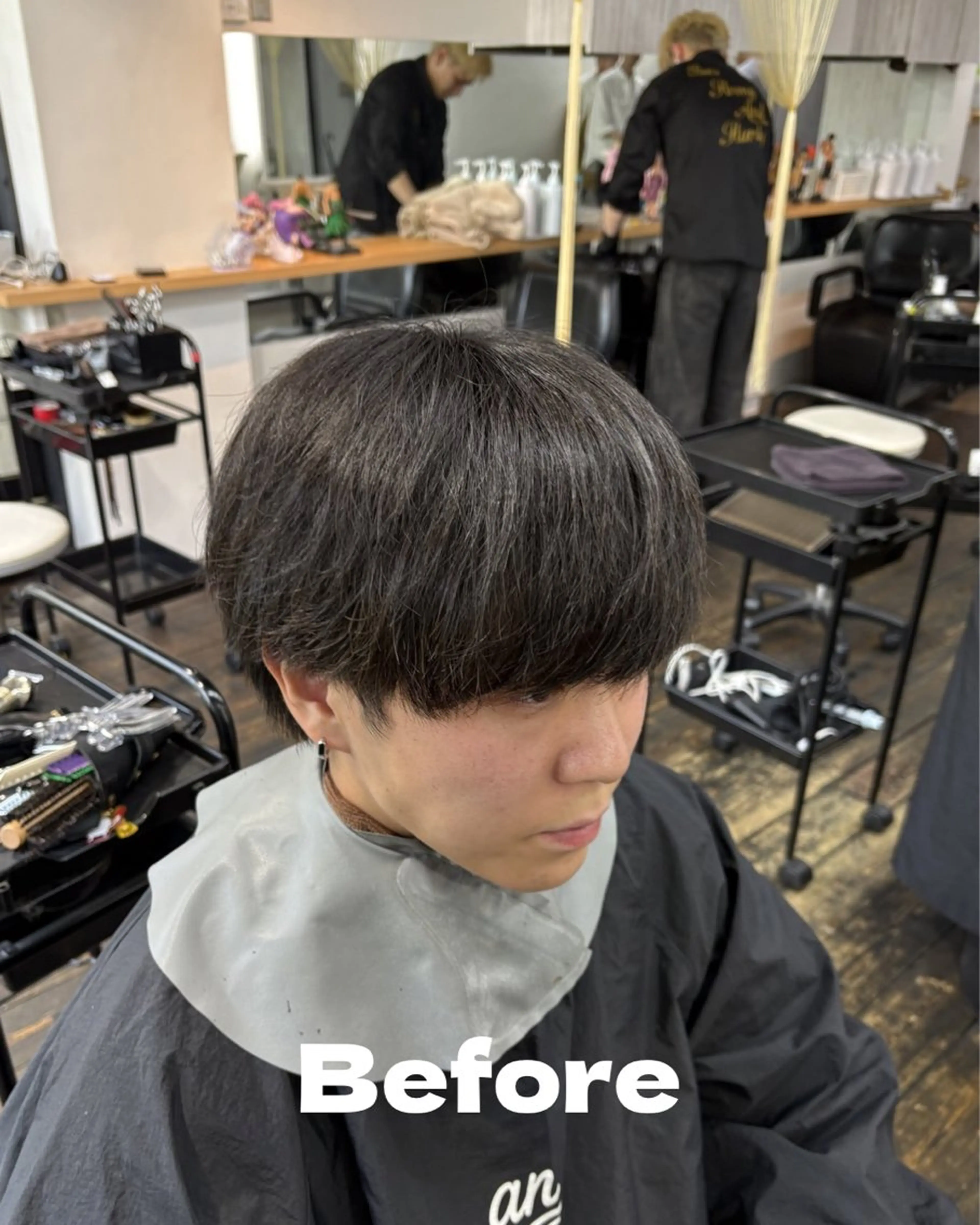 ショート メンズ カット パーマ 永井 皓大のヘアスタイル