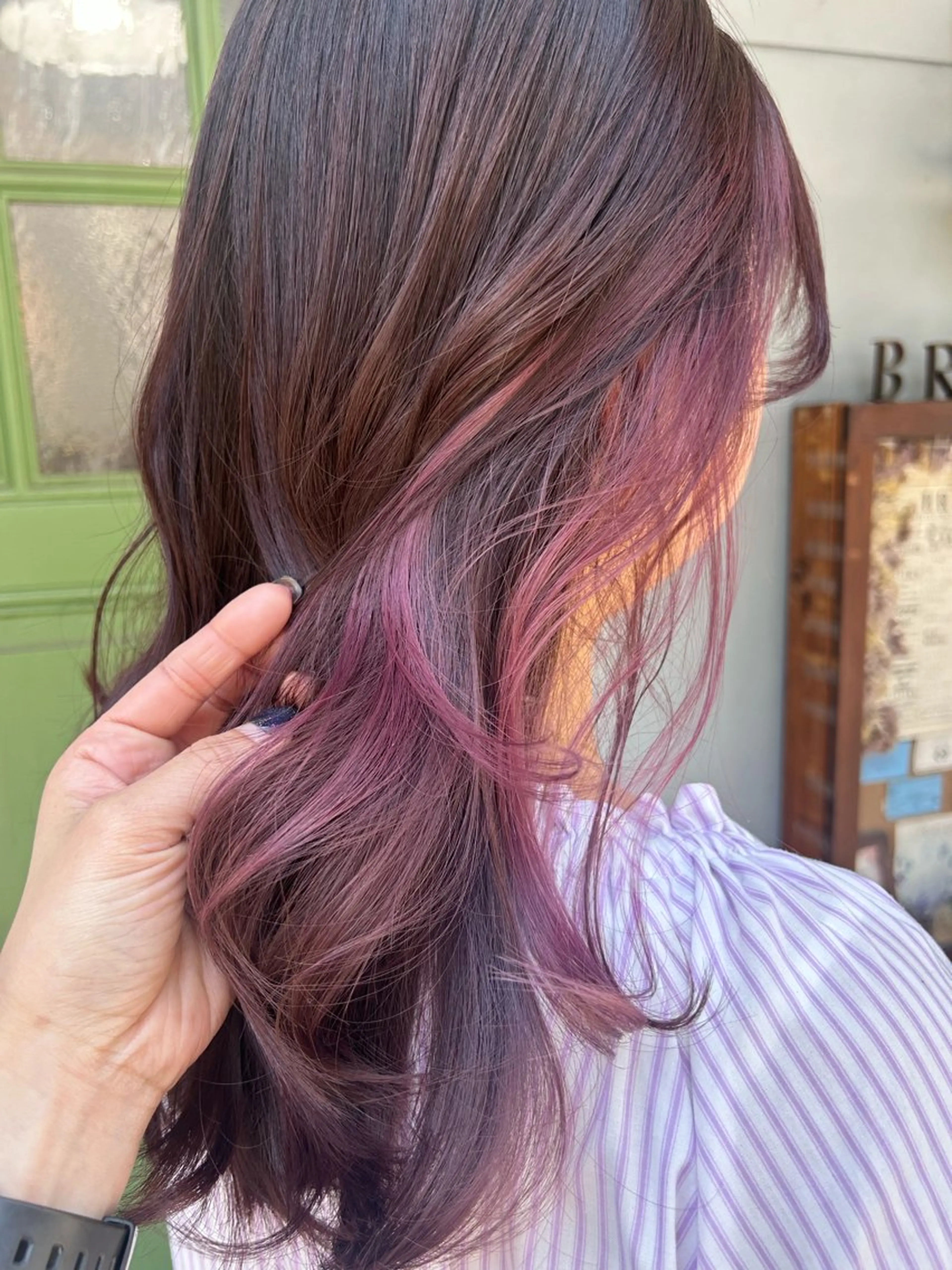 ミディアム カラー 清水千優/パーマ/透 明感カラー/メンズのヘアスタイル