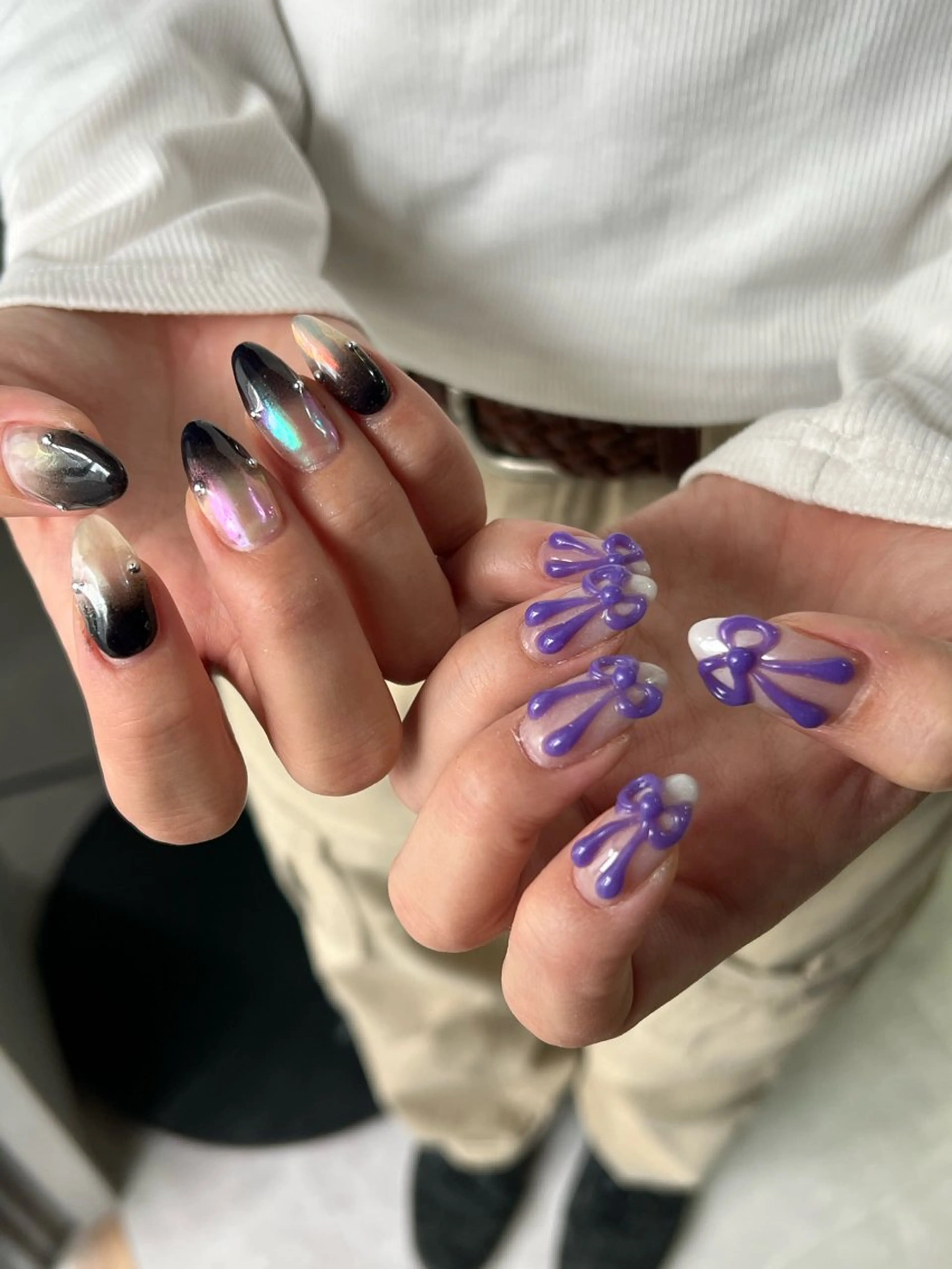 ネイル ハンドネイル Hata nail 🎀個性派ニュアンスのネイルデザイン