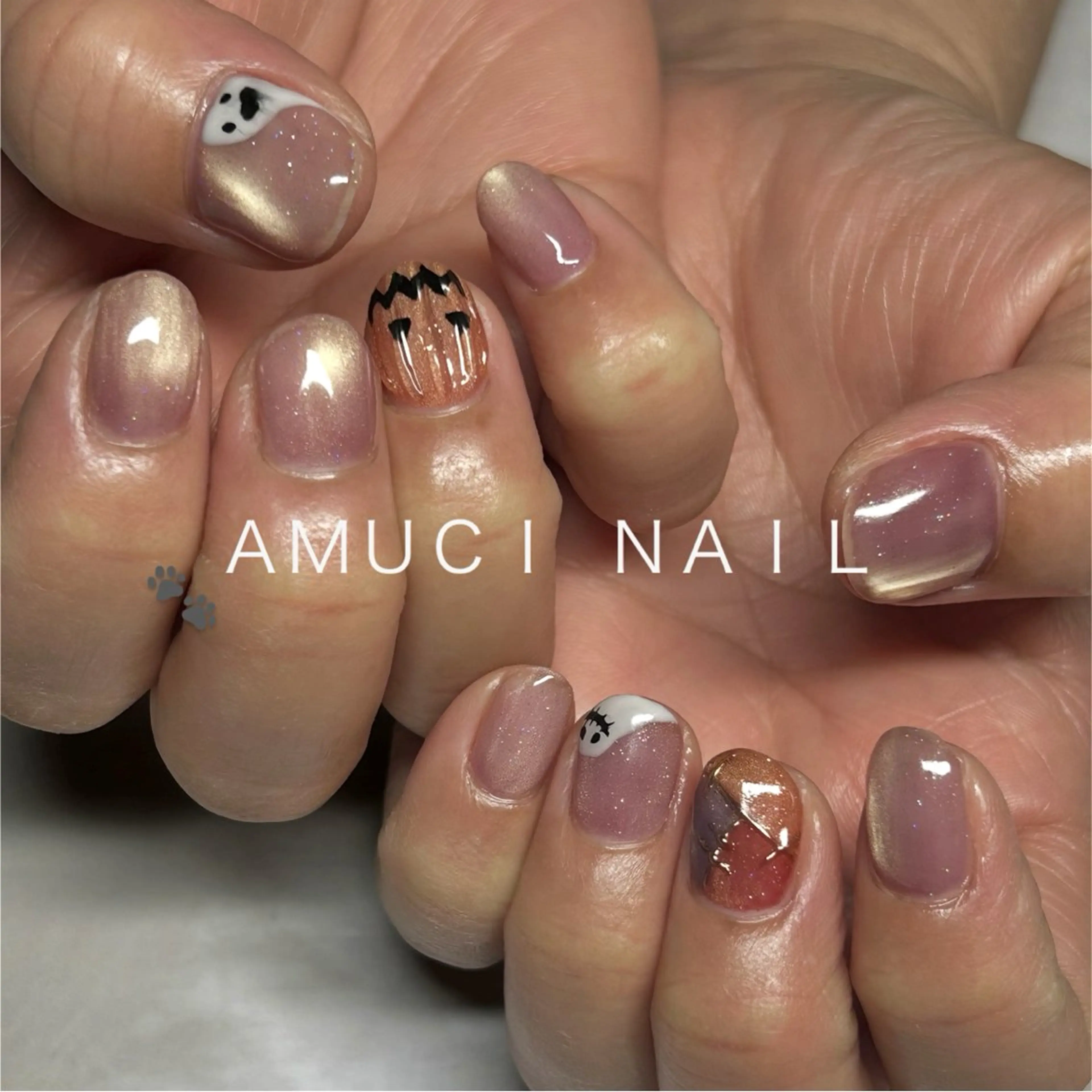 ネイル ハロウィン ハンドネイル AMUCI NAIL Shihomiのネイルデザイン