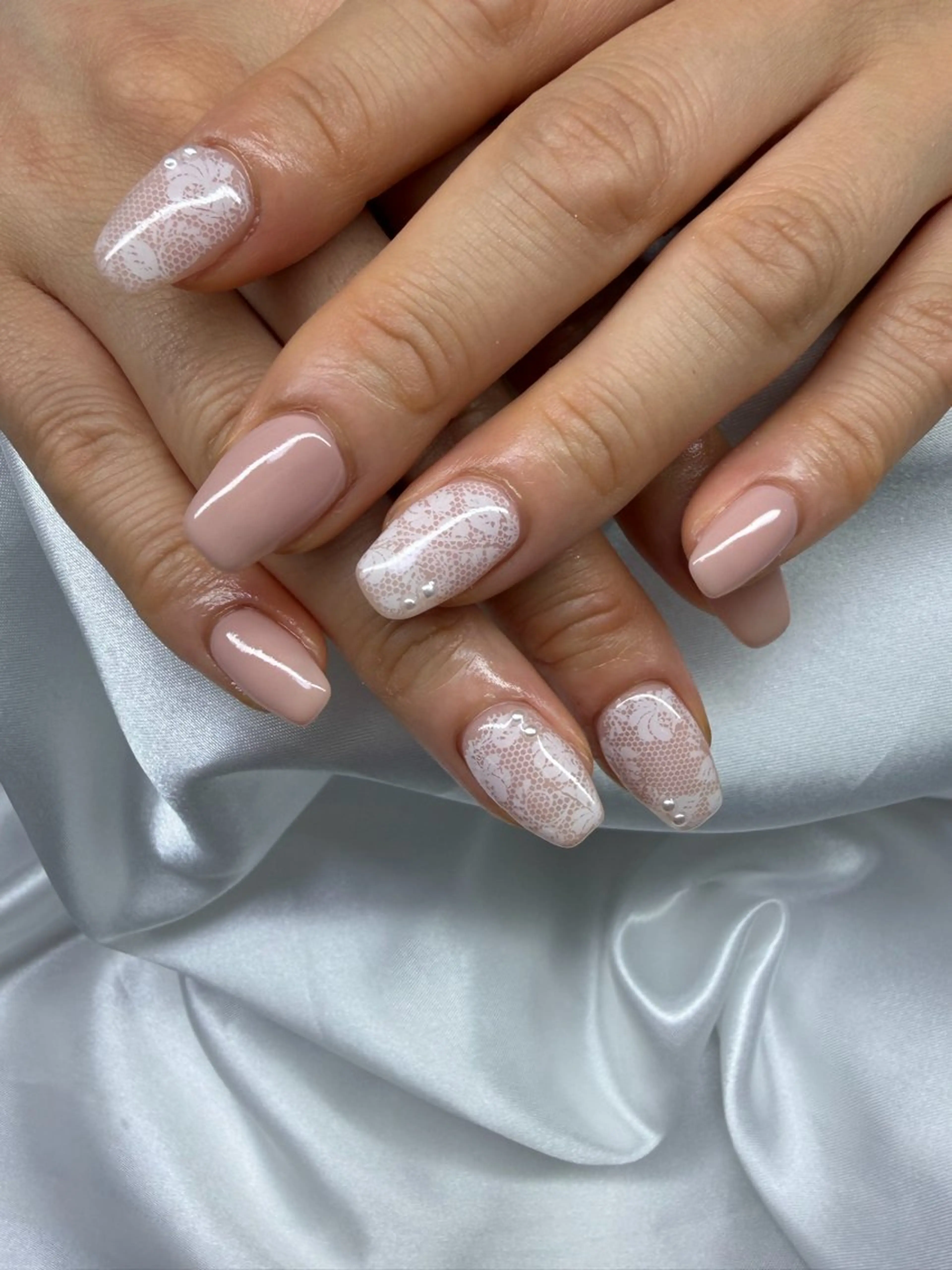 ネイル レース ハンドネイル Mynail プライベートサロンのネイルデザイン