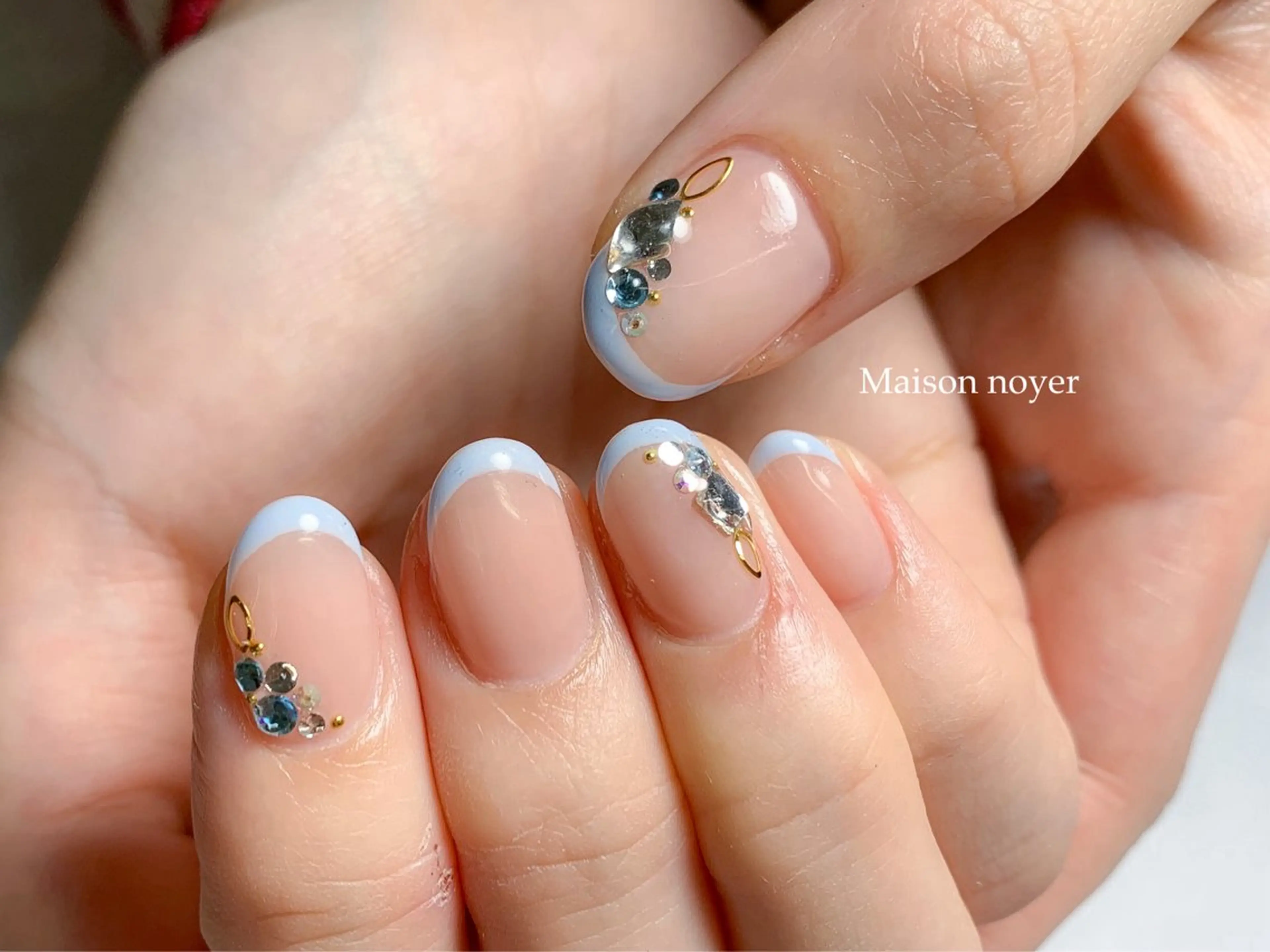 ネイル ストーンネイル ハンドネイル Maison noyerのネイルデザイン