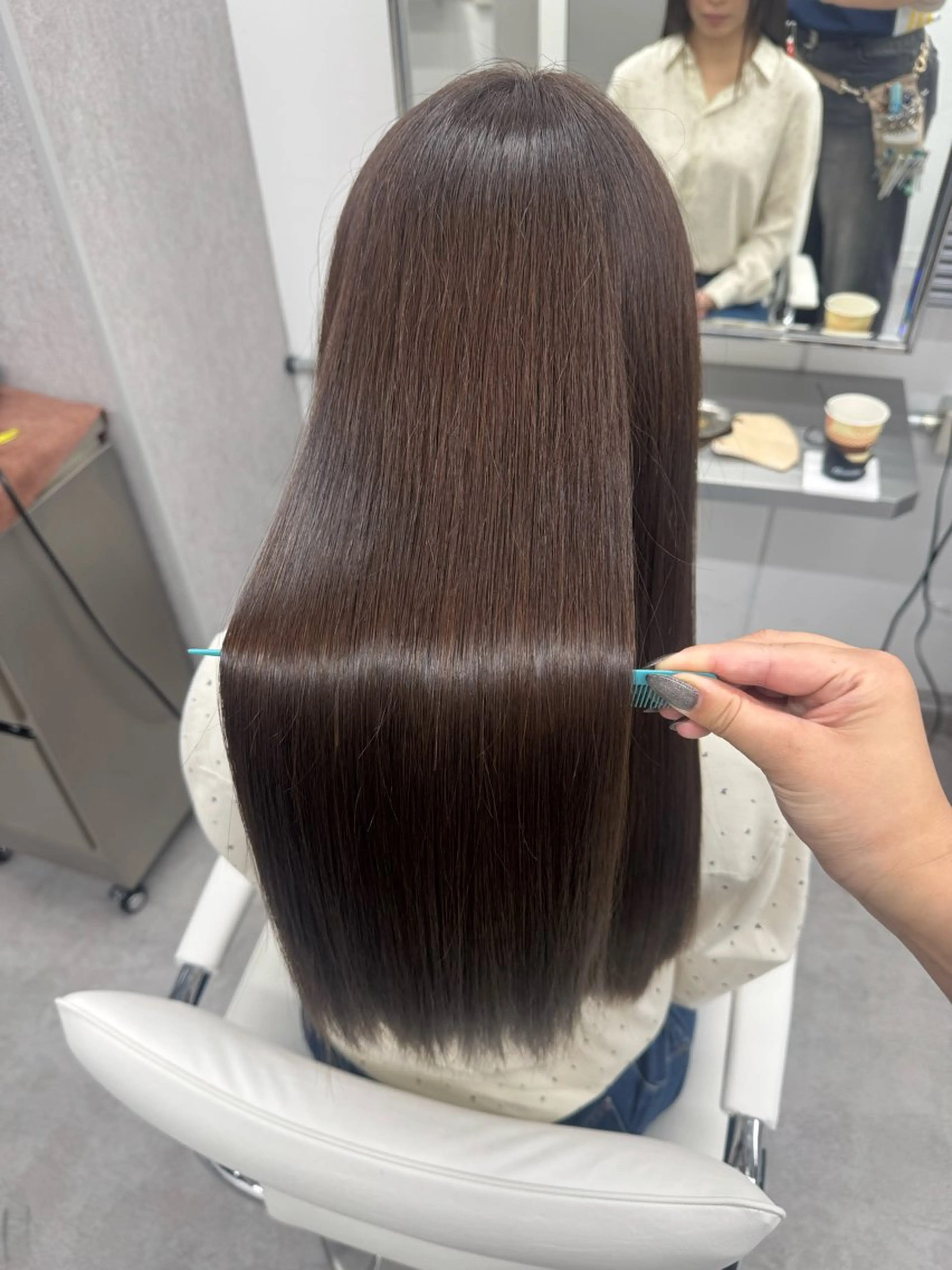 ロング パーマ カット ヘアカラー トリートメント 🕯コバ/レイヤー/ 美髪縮毛🕯のヘアスタイル