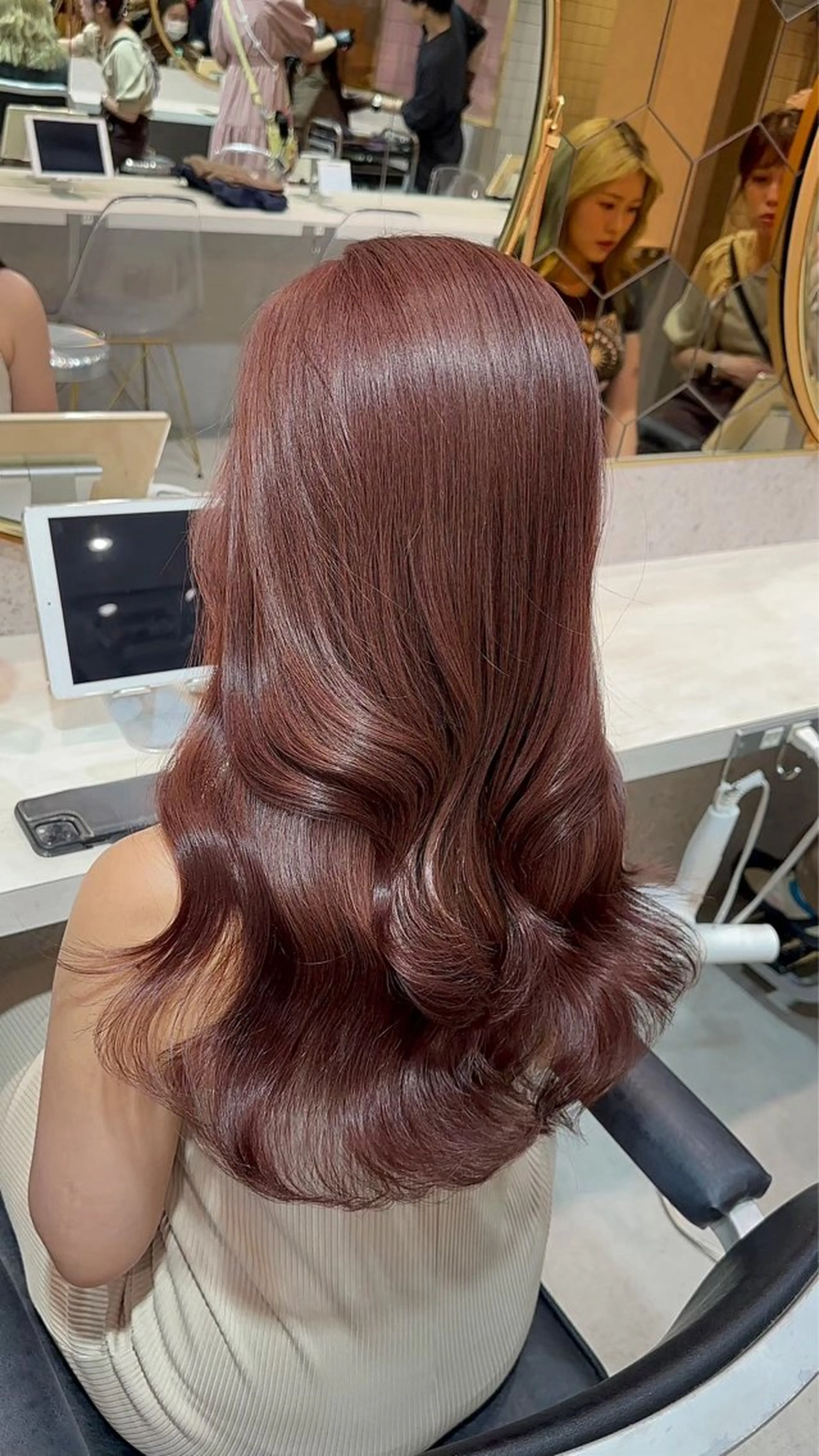 ロング カラー ヘアカラー トリートメント 中村 珠笑のヘアスタイル
