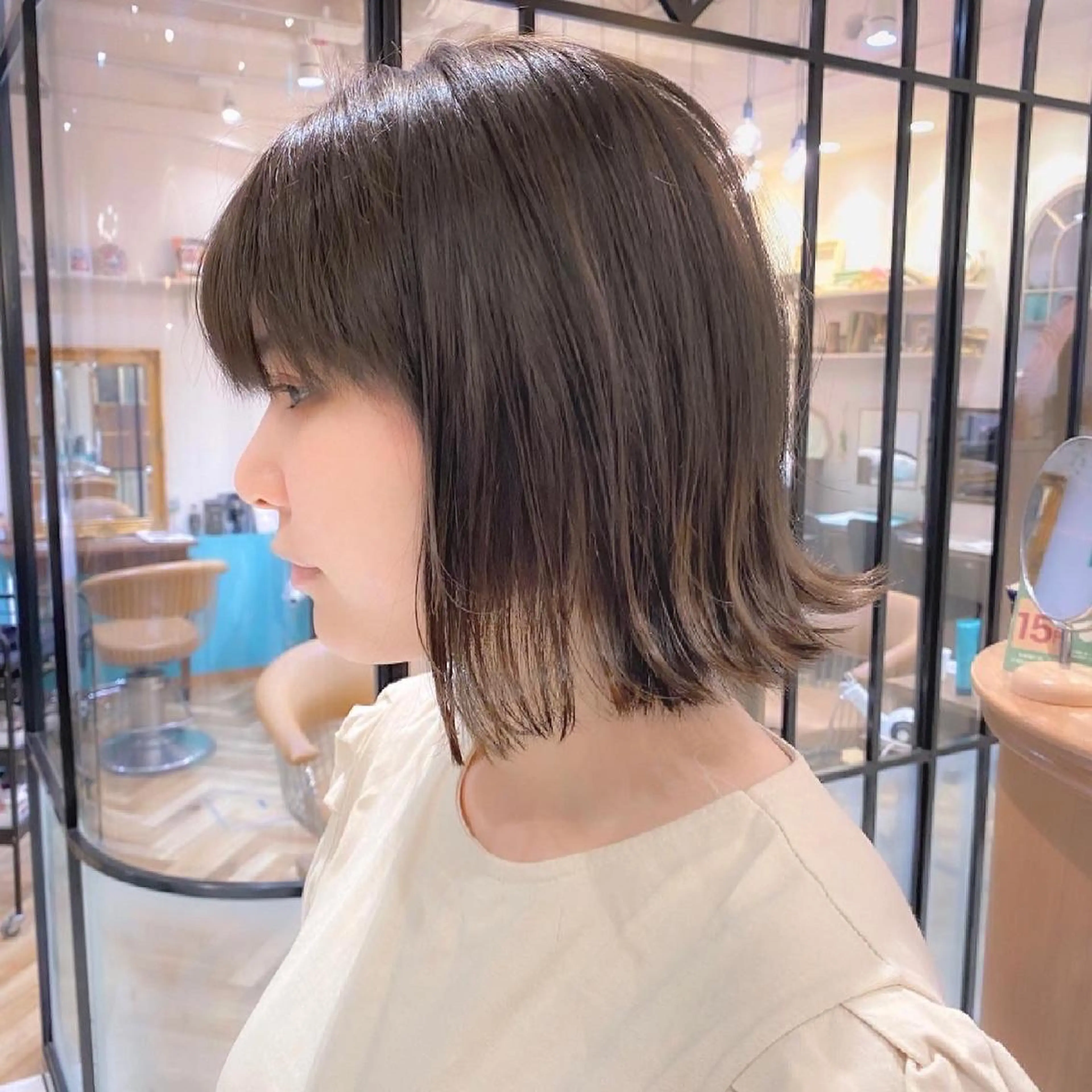 セミロング カラー カット ヘアカラー トリートメント 🇰🇷韓国レイヤー 錦糸町【北山謙三】のヘアスタイル