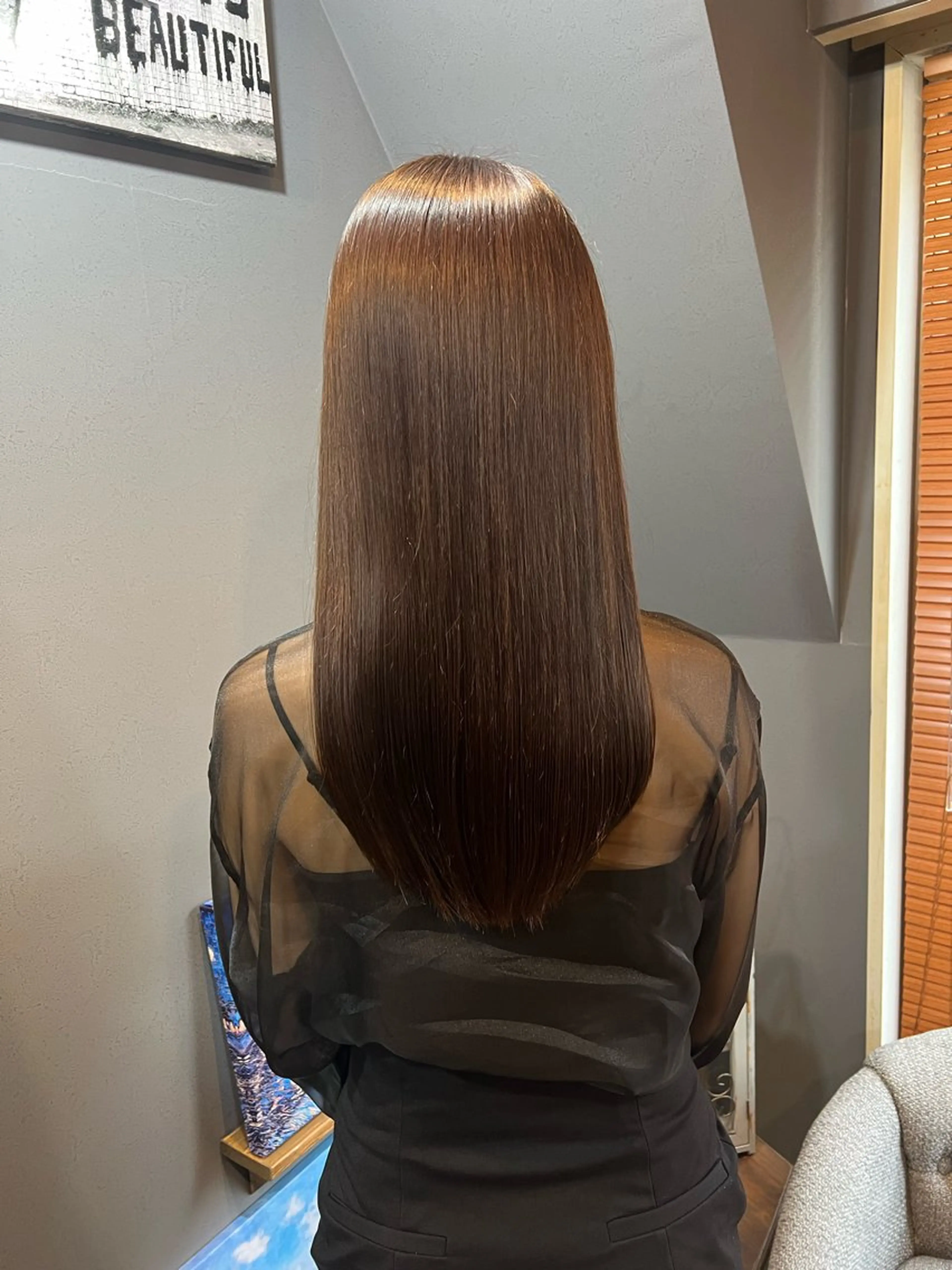 ロング カラー 縮毛矯正 ヘアカラー 縮毛矯正 トリートメント ヘッドスパ ＊くせ毛に特化＊ 【yun】のヘアスタイル