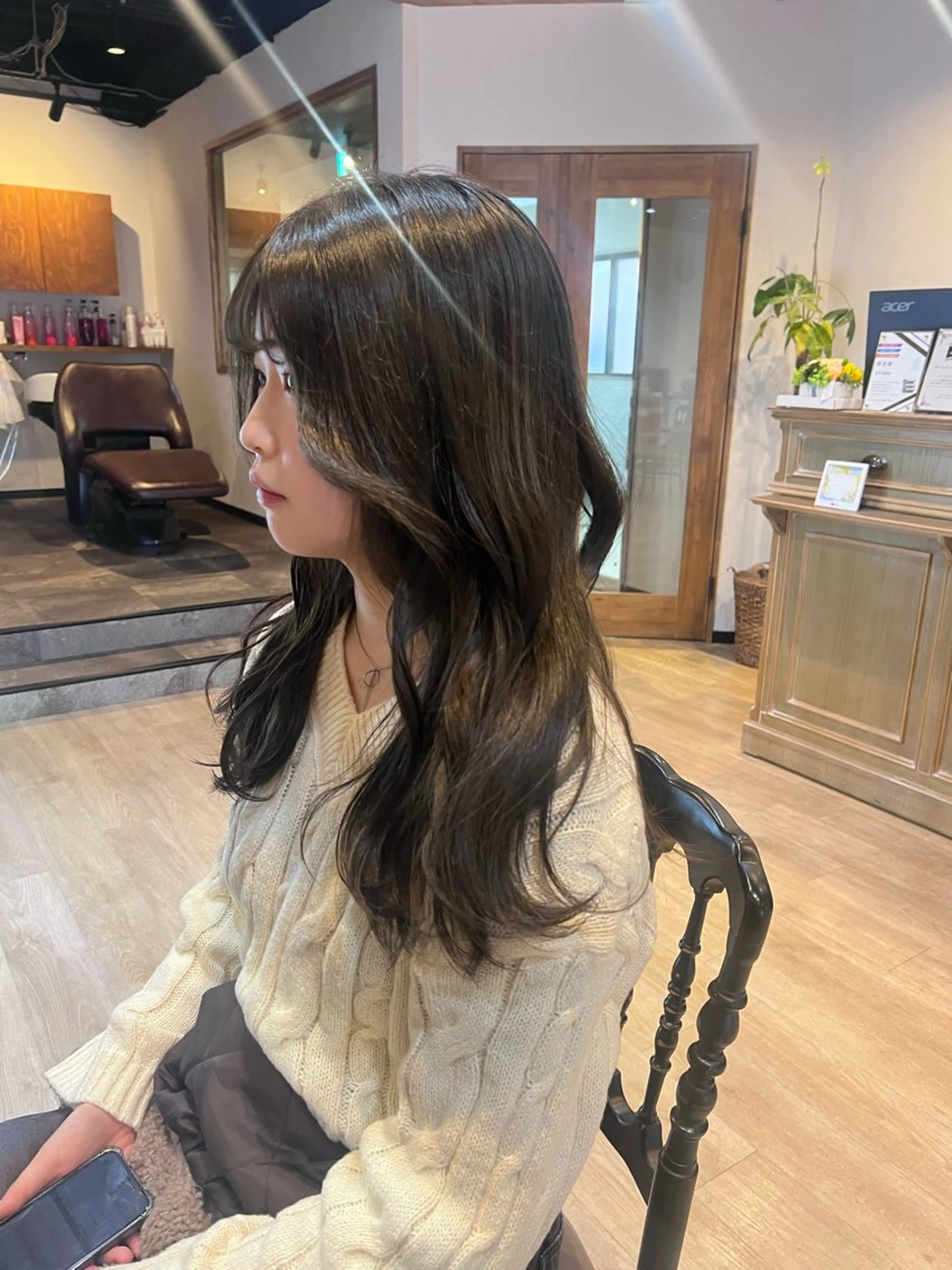 ロング カラー グレージュ マツエク/マツパ 💐ゆう💐のマツエク・マツパデザイン