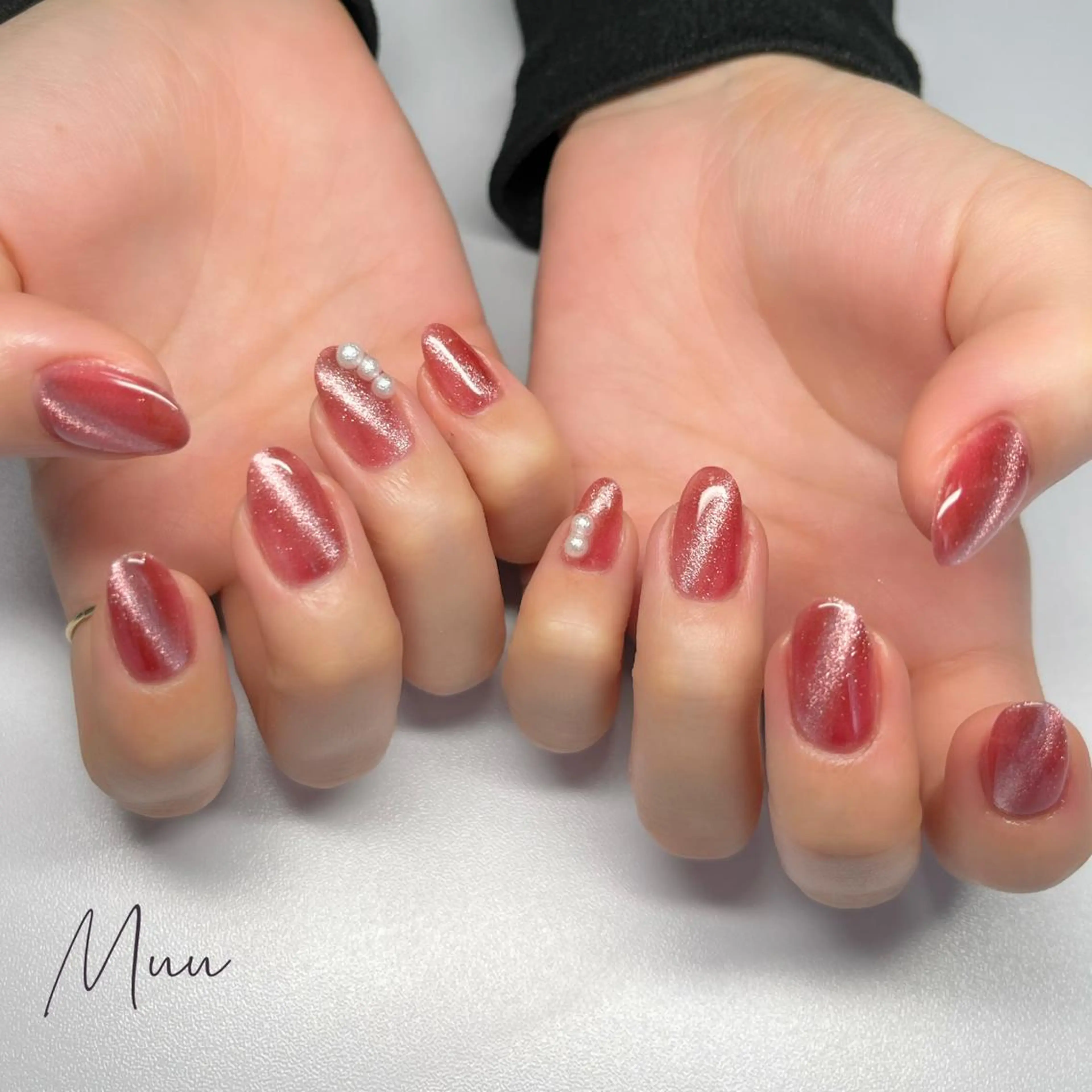 ミディアム ネイル マツエク・マツパ ハンドネイル apopis＊ close23:00のネイルデザイン