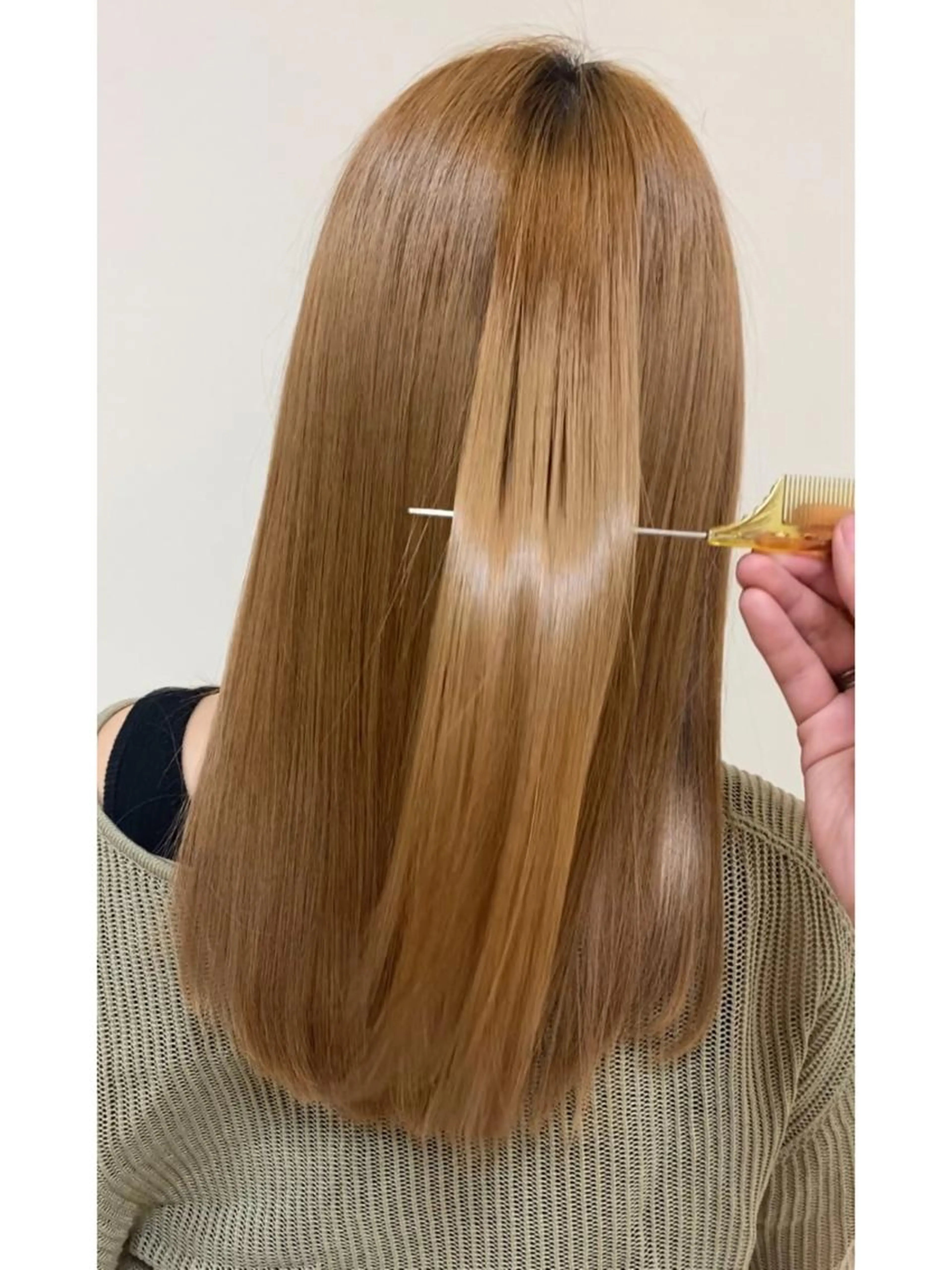 【髪質改善🫧】酸熱ストレートトリートメント✨️(シャンプー➕ブロー➕超音波アイロン➕ヘアセット➕完全個室 付き)の写真