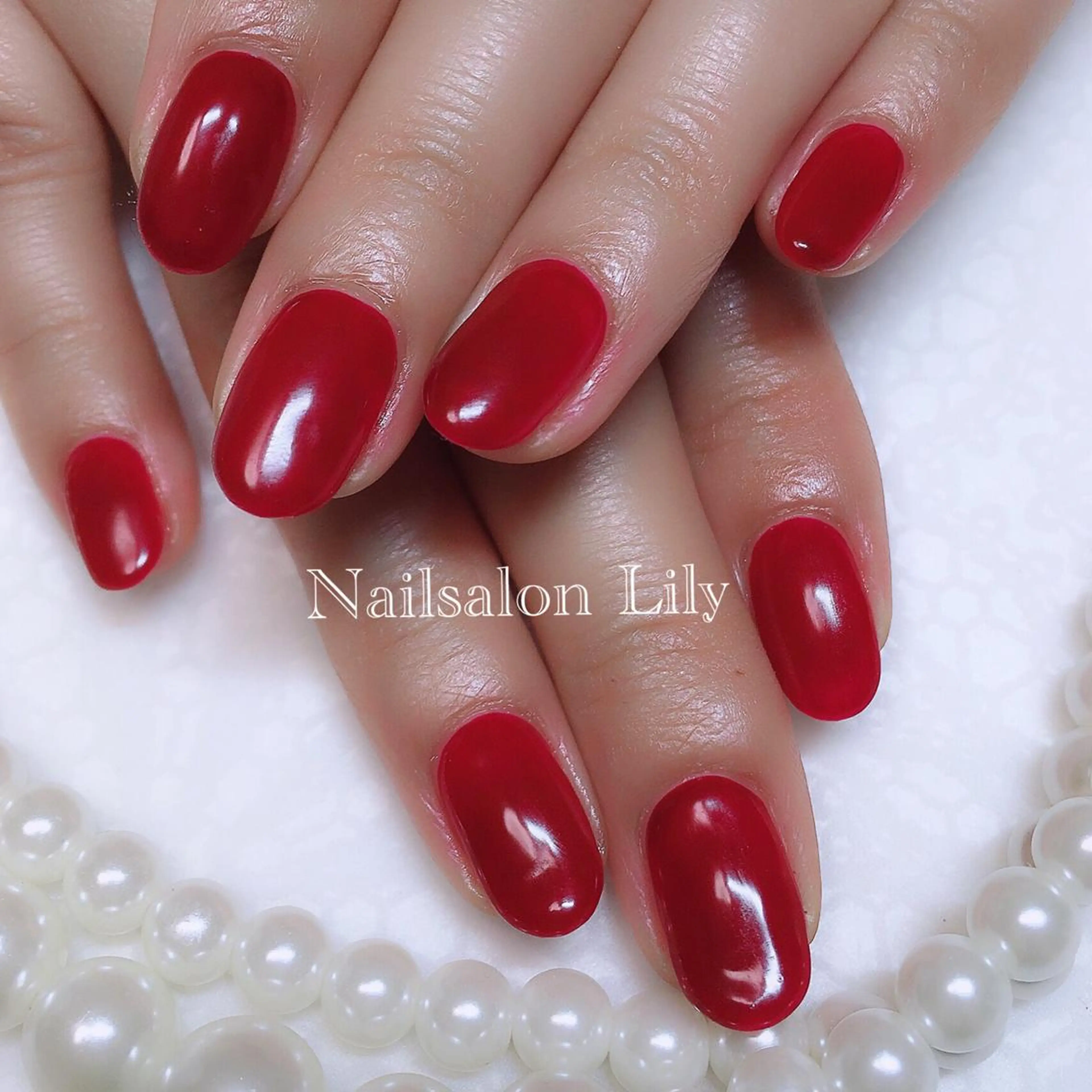 ネイル ボルドー Lily*nail 🌻Mii🌻のネイルデザイン