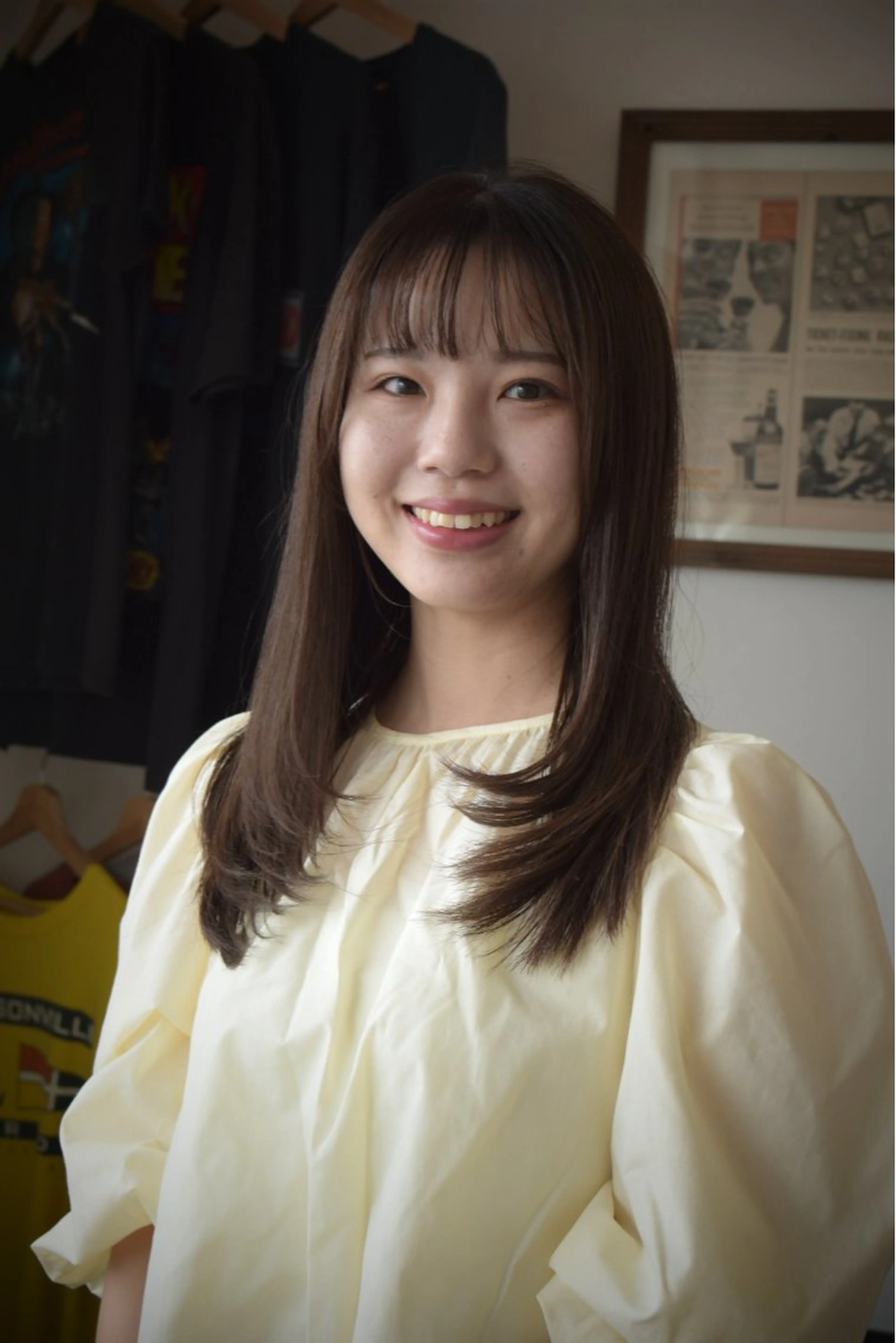 ロング カラー ブラウンカラー ナチュラルブラウン 顔まわりレイヤー 顔周りカット レイヤーカット 岩村 夏姫のヘアスタイル