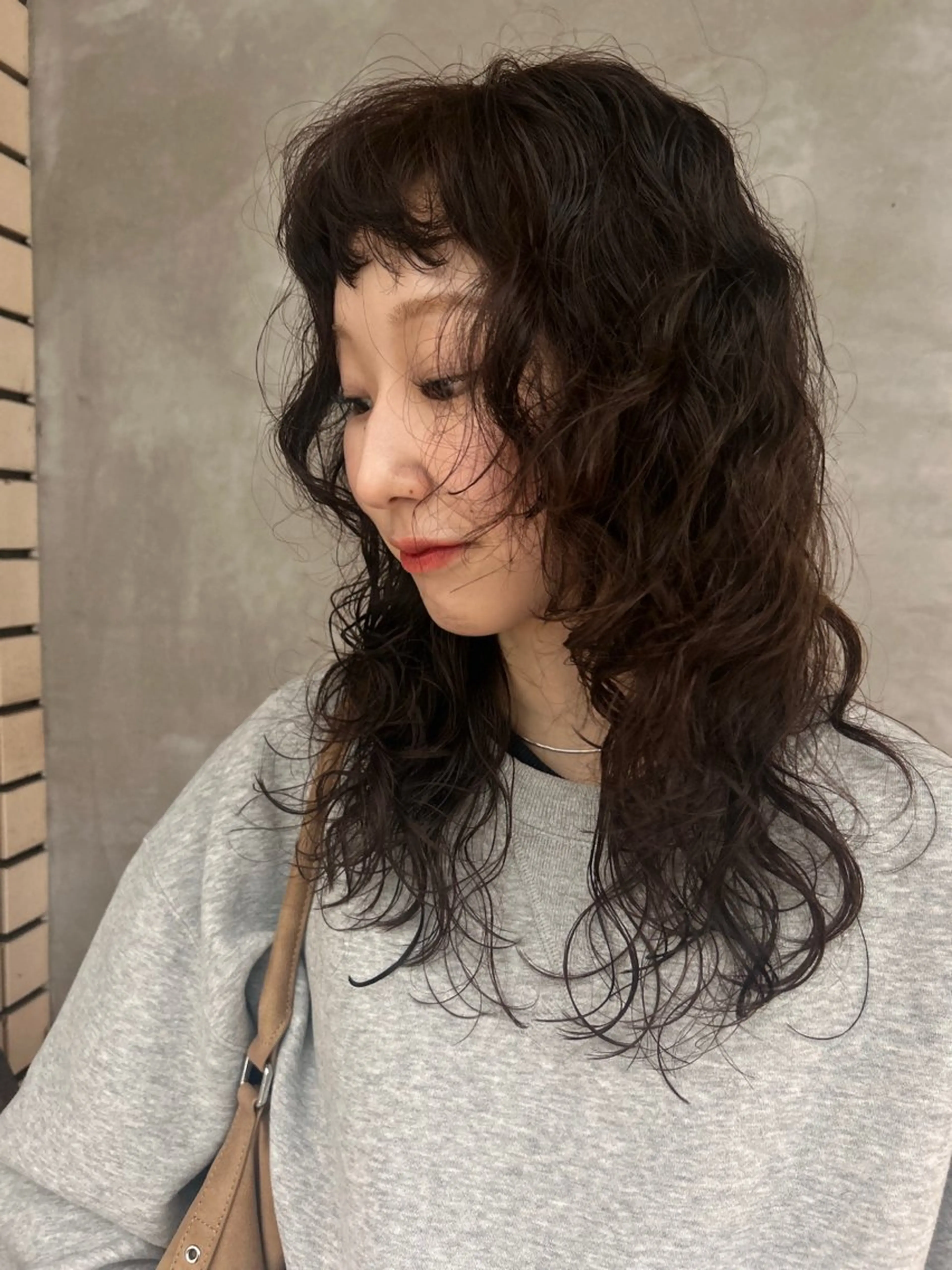 セミロング カラー パーマ デザインパーマ/ カット/nanaのヘアスタイル