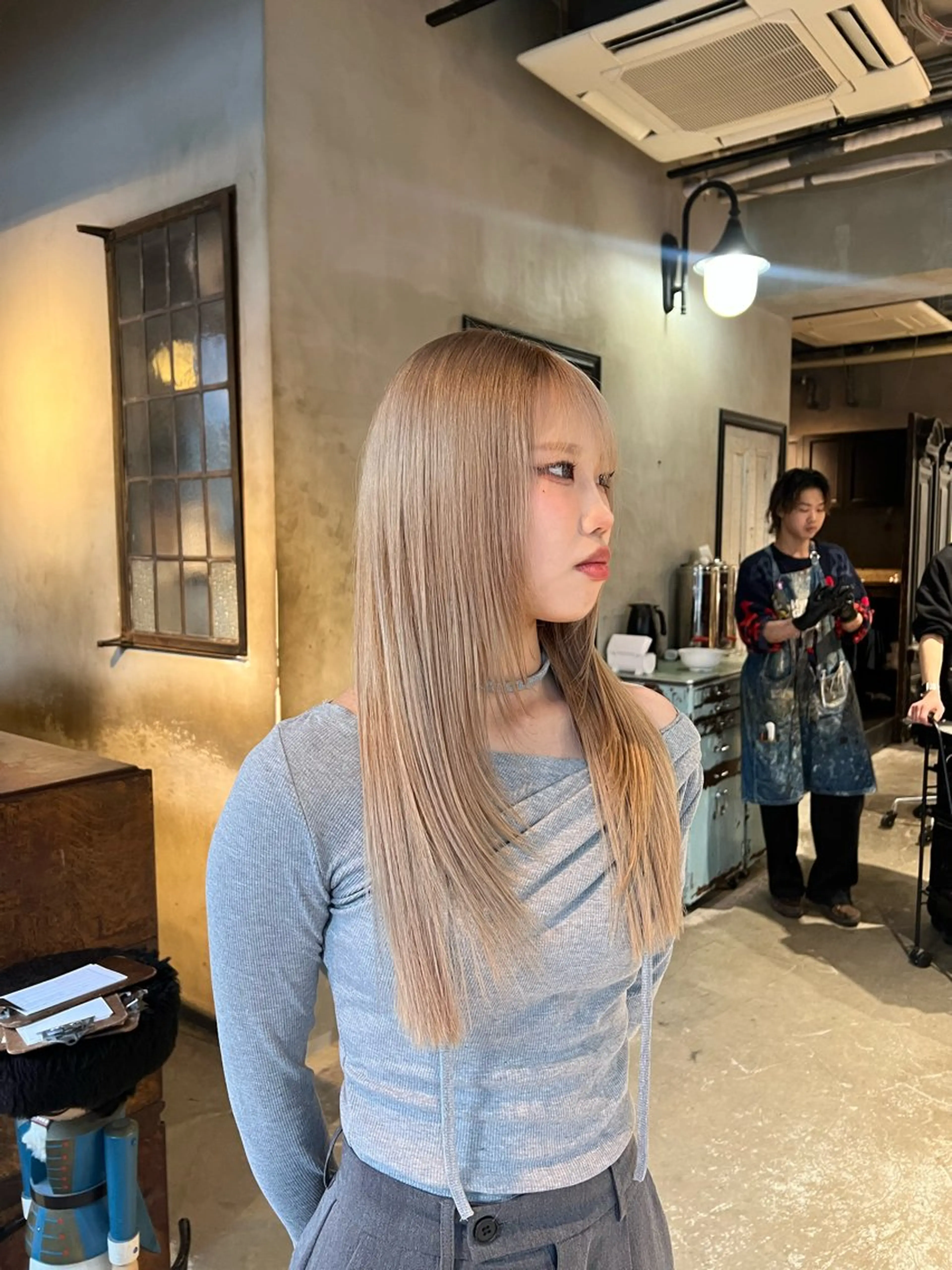 ロング カラー カット ヘアカラー トリートメント 赤みゼロ/透明感 カラー🌿KANTAのヘアスタイル