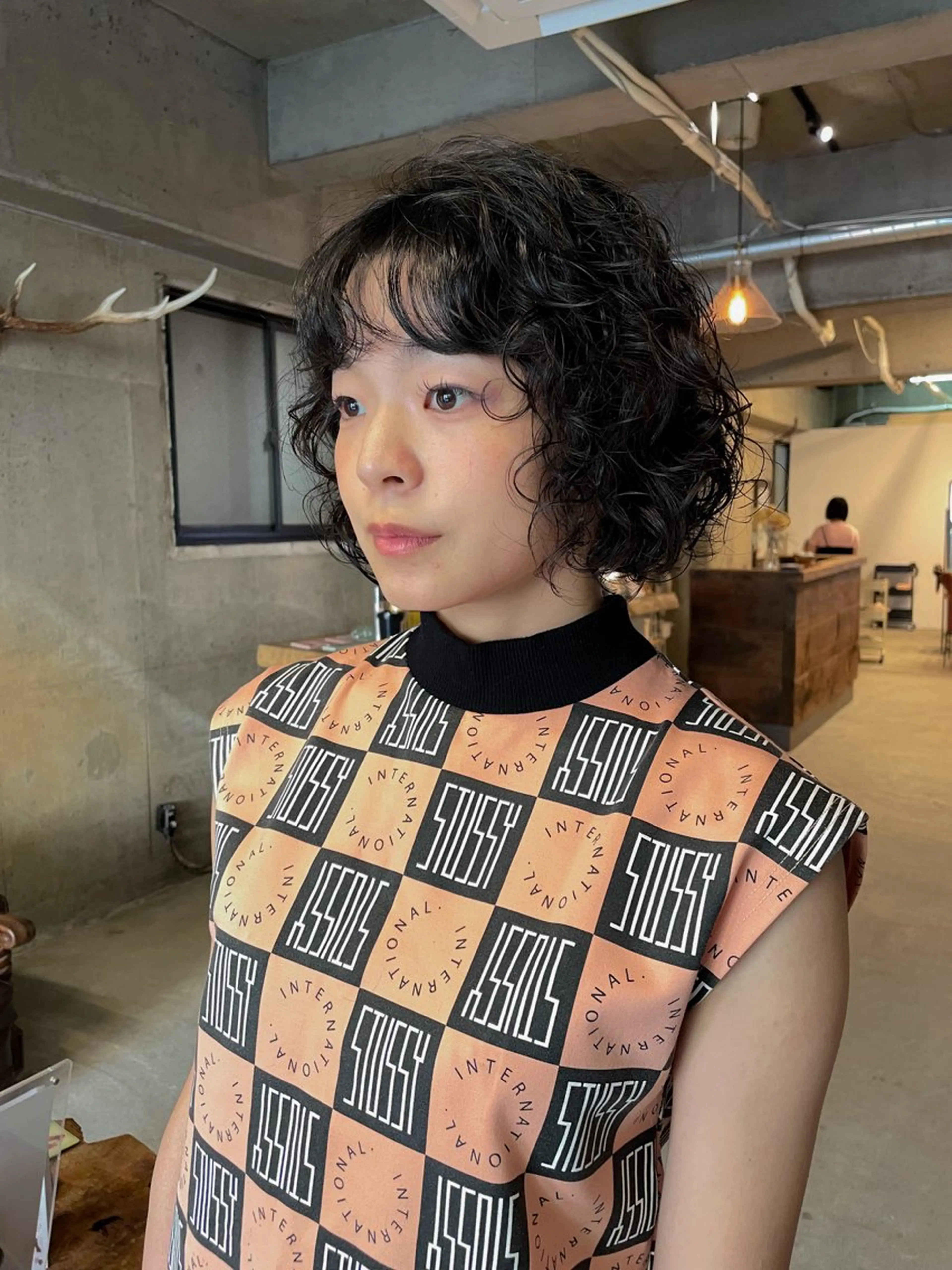 ミディアム パーマ パーマ/レイヤー 岩山丈一郎のヘアスタイル