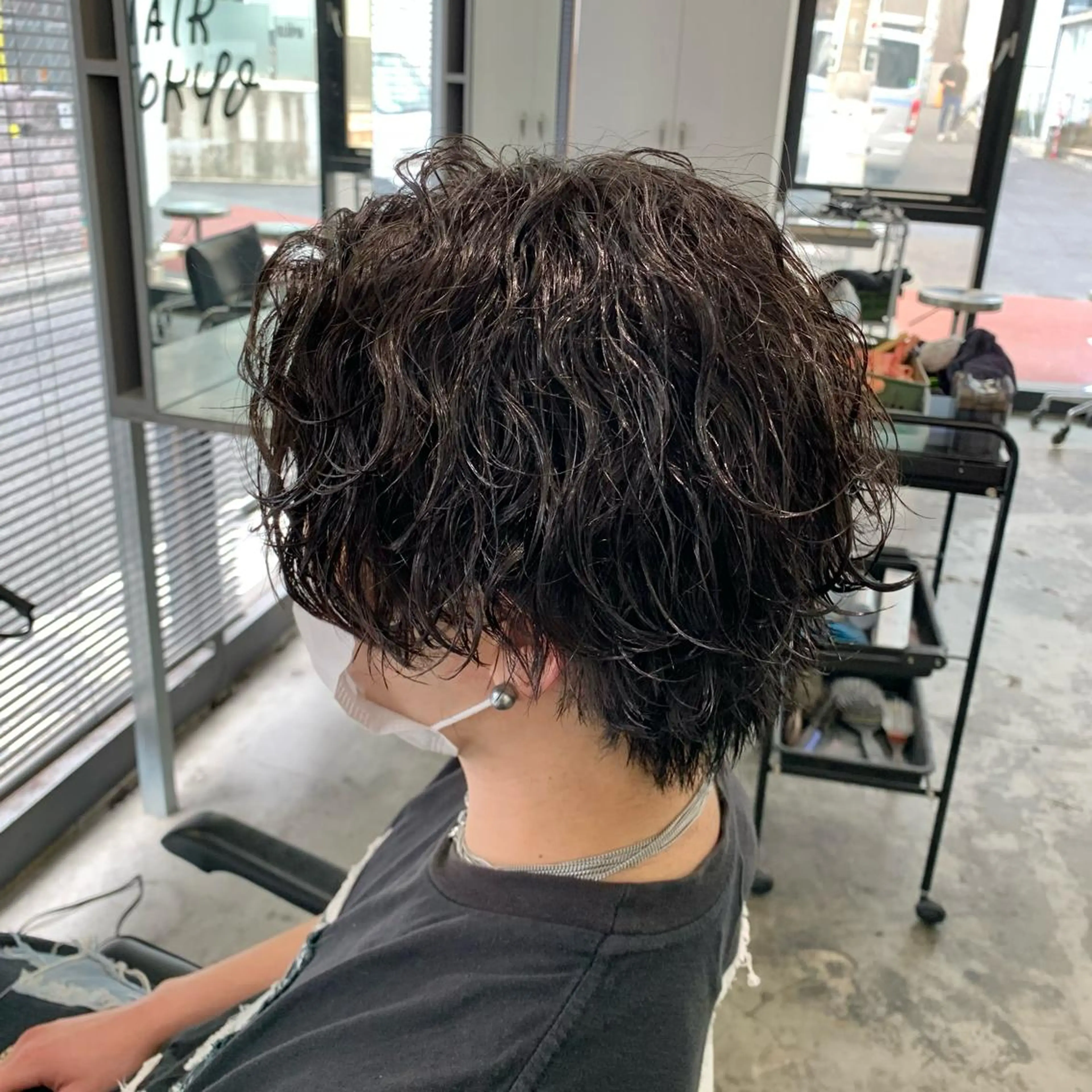 ショート パーマ メンズ 波巻きパーマ カット パーマ メンズ特化美容師/ 藤戸 椋のヘアスタイル