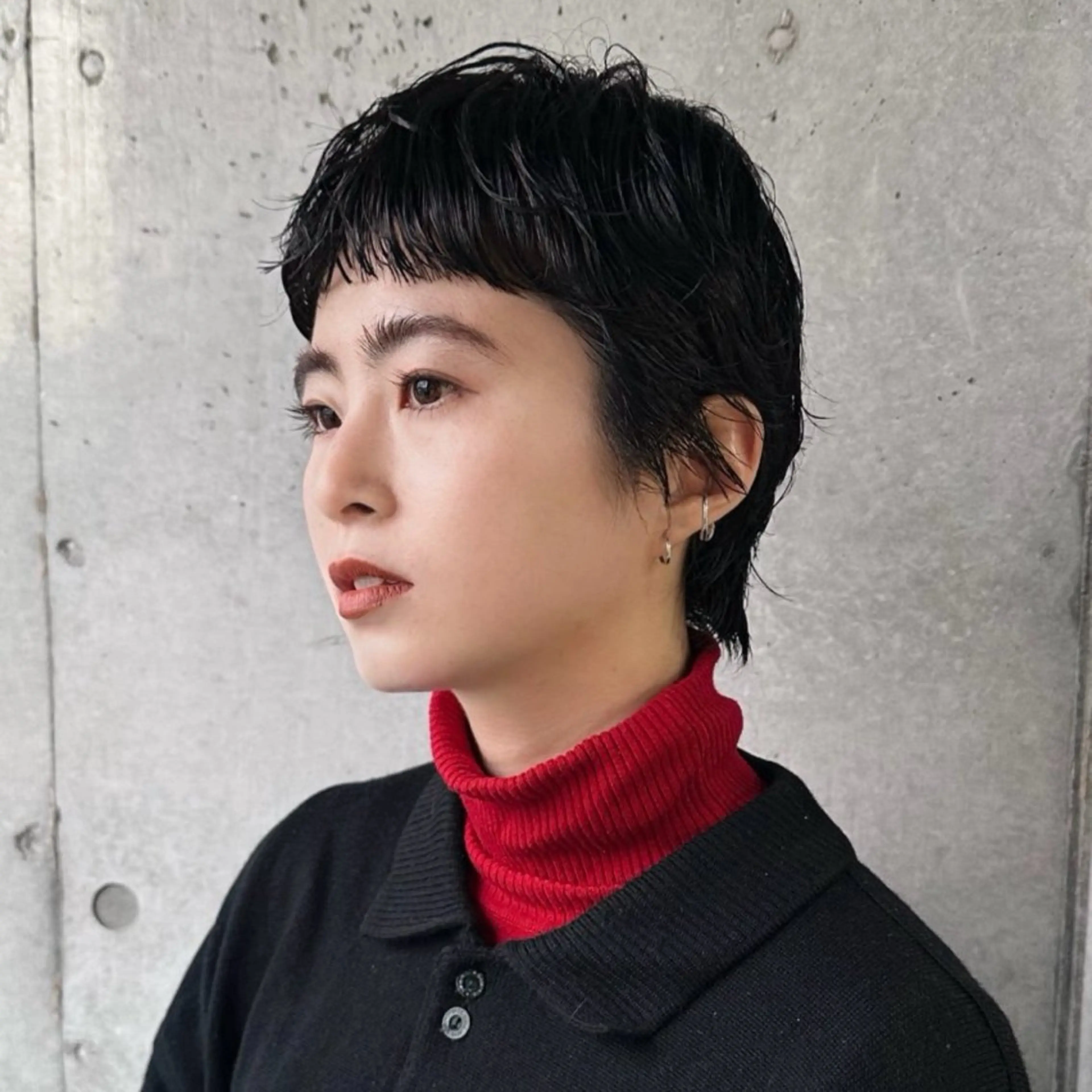 ショート カラー パーマ 前野 日奈のヘアスタイル