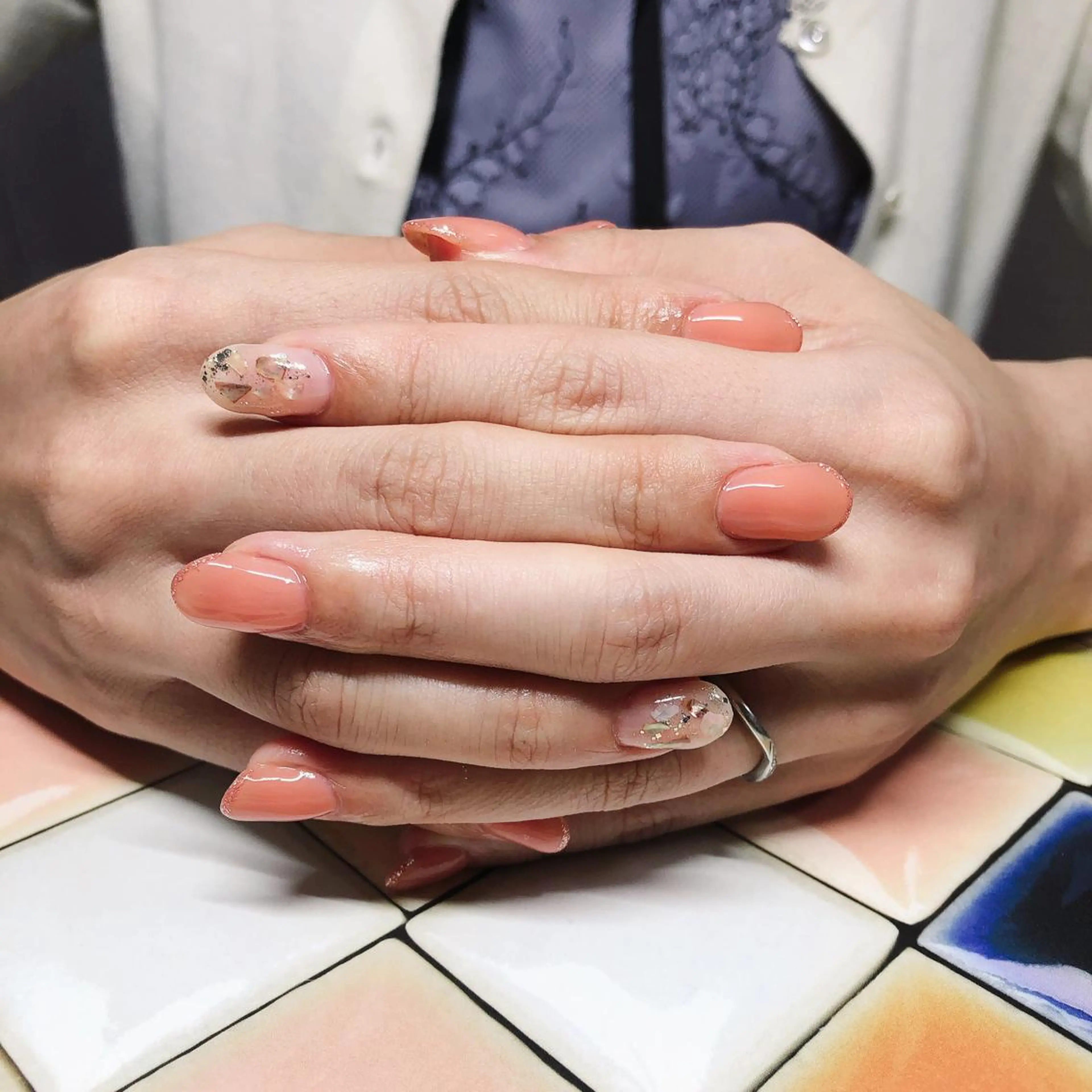 ネイル オフィスネイル 奥園 良恵のネイルデザイン