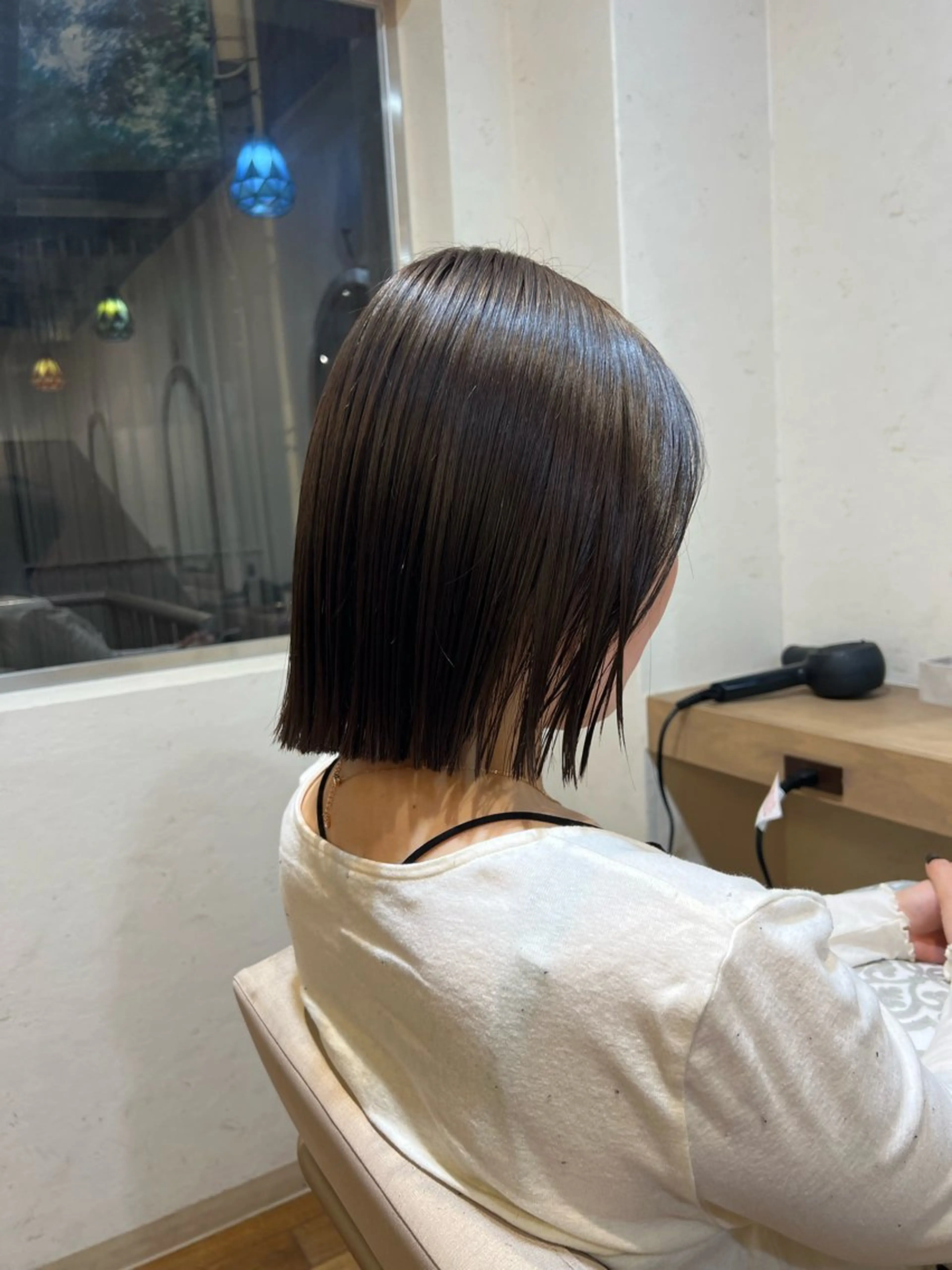ショート カラー 切りっぱなしボブ ボブ 神戸ボブ✂️ ioe三宮/田 伸佳のヘアスタイル