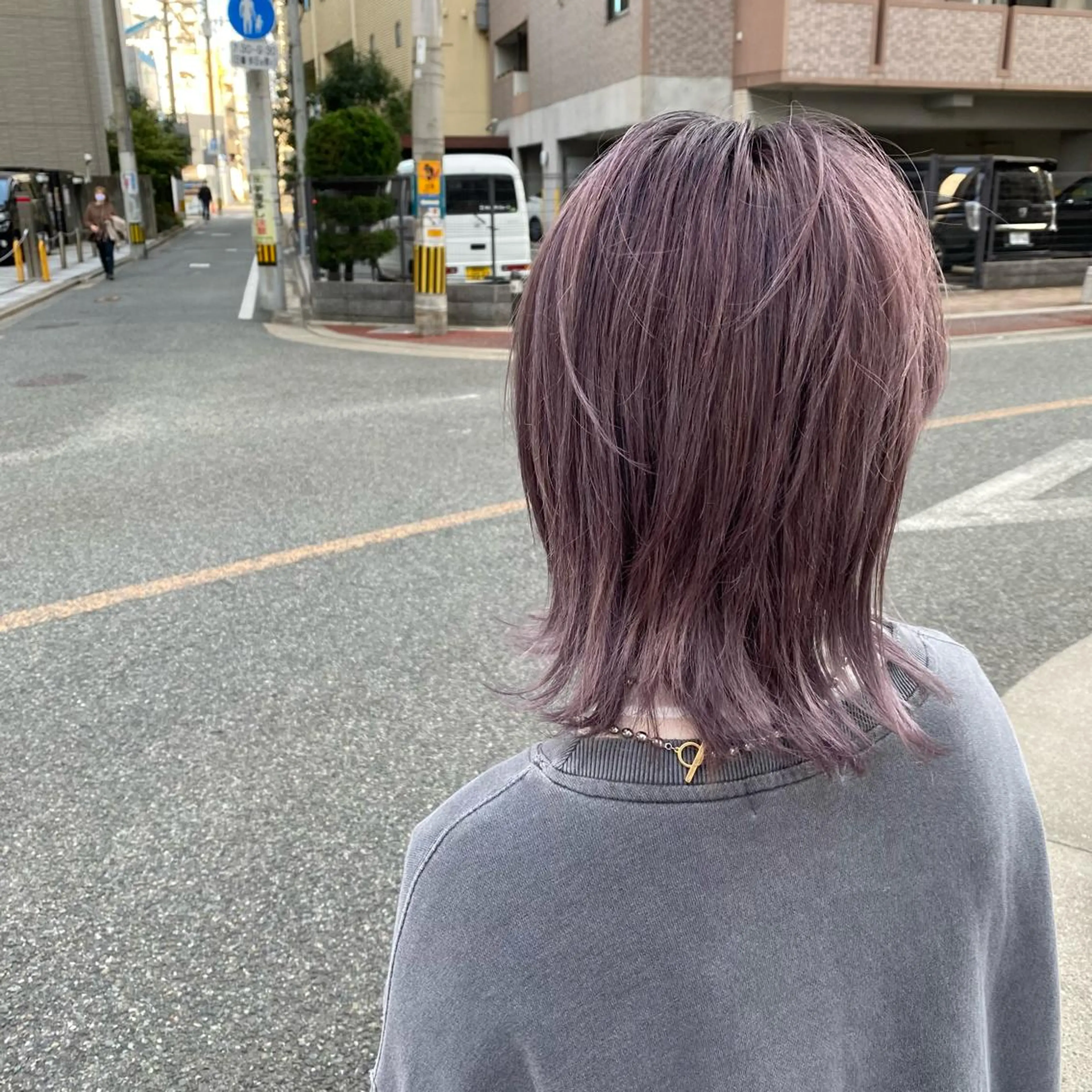 ミディアム 福岡縮毛矯正✨️ ストレート 向井和輝のヘアスタイル