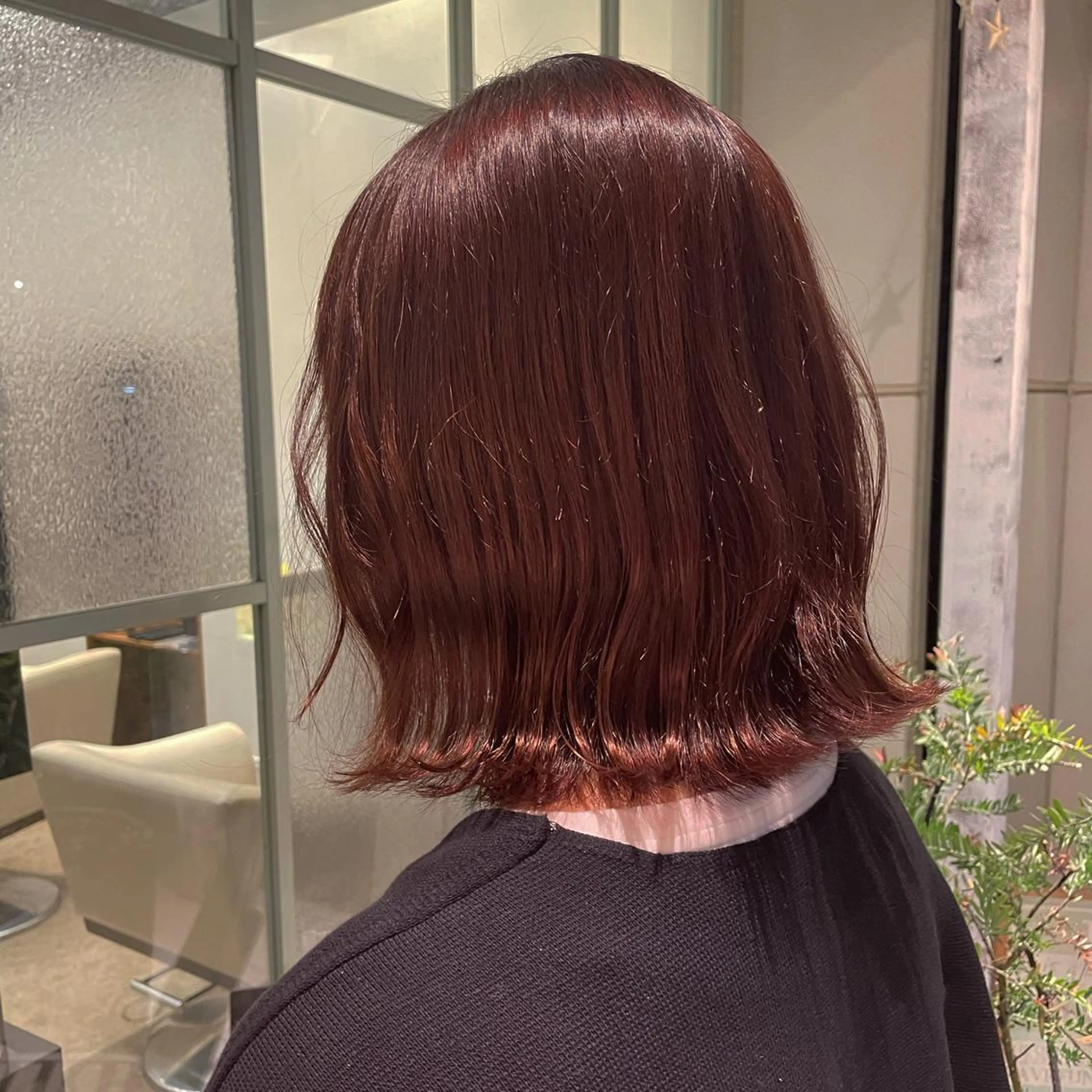 ミディアム カラー 【完全個室】髪質改善 暖色カラー/山崎唯奈のヘアスタイル