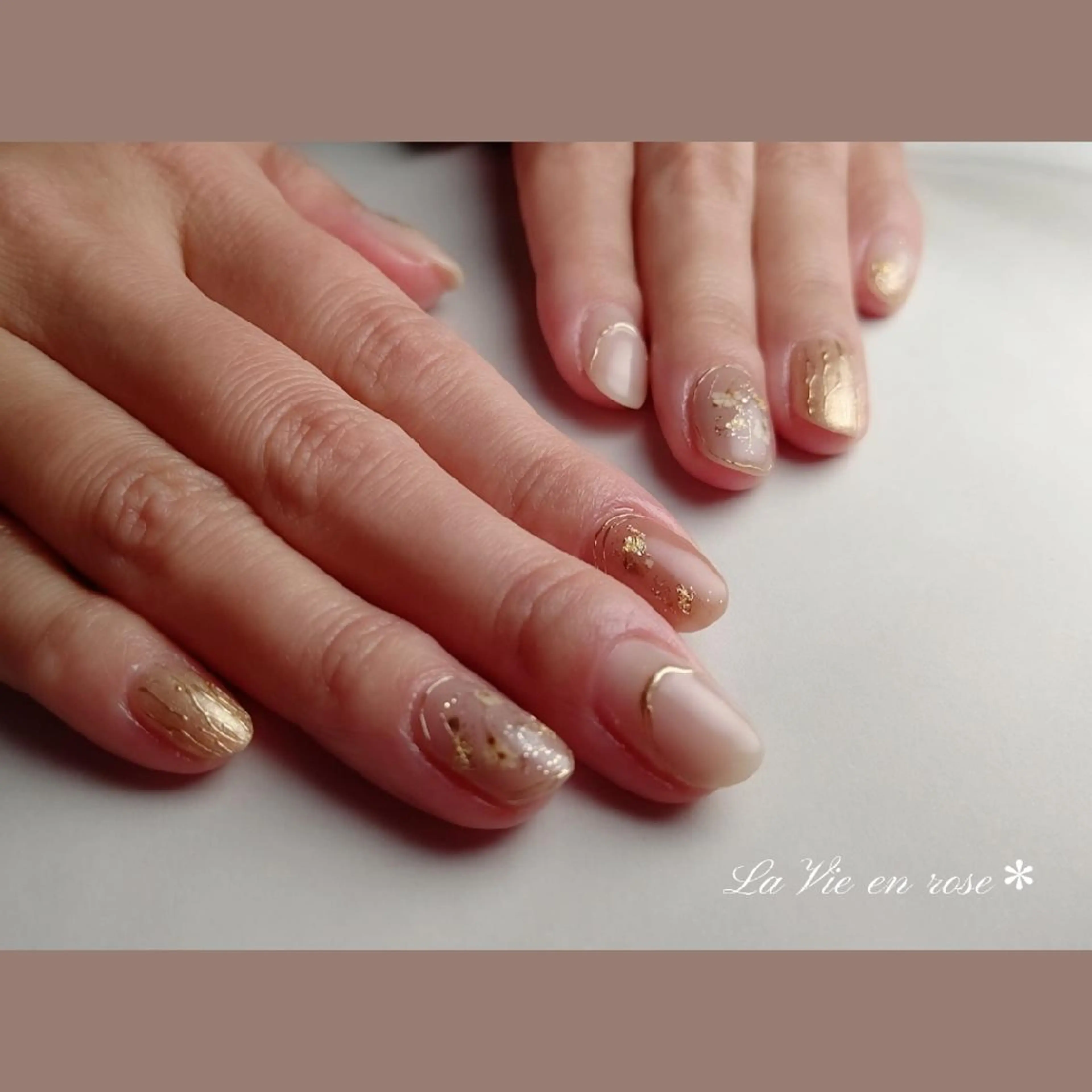 ネイル 持ち込み ラヴィアン ローズのネイルデザイン