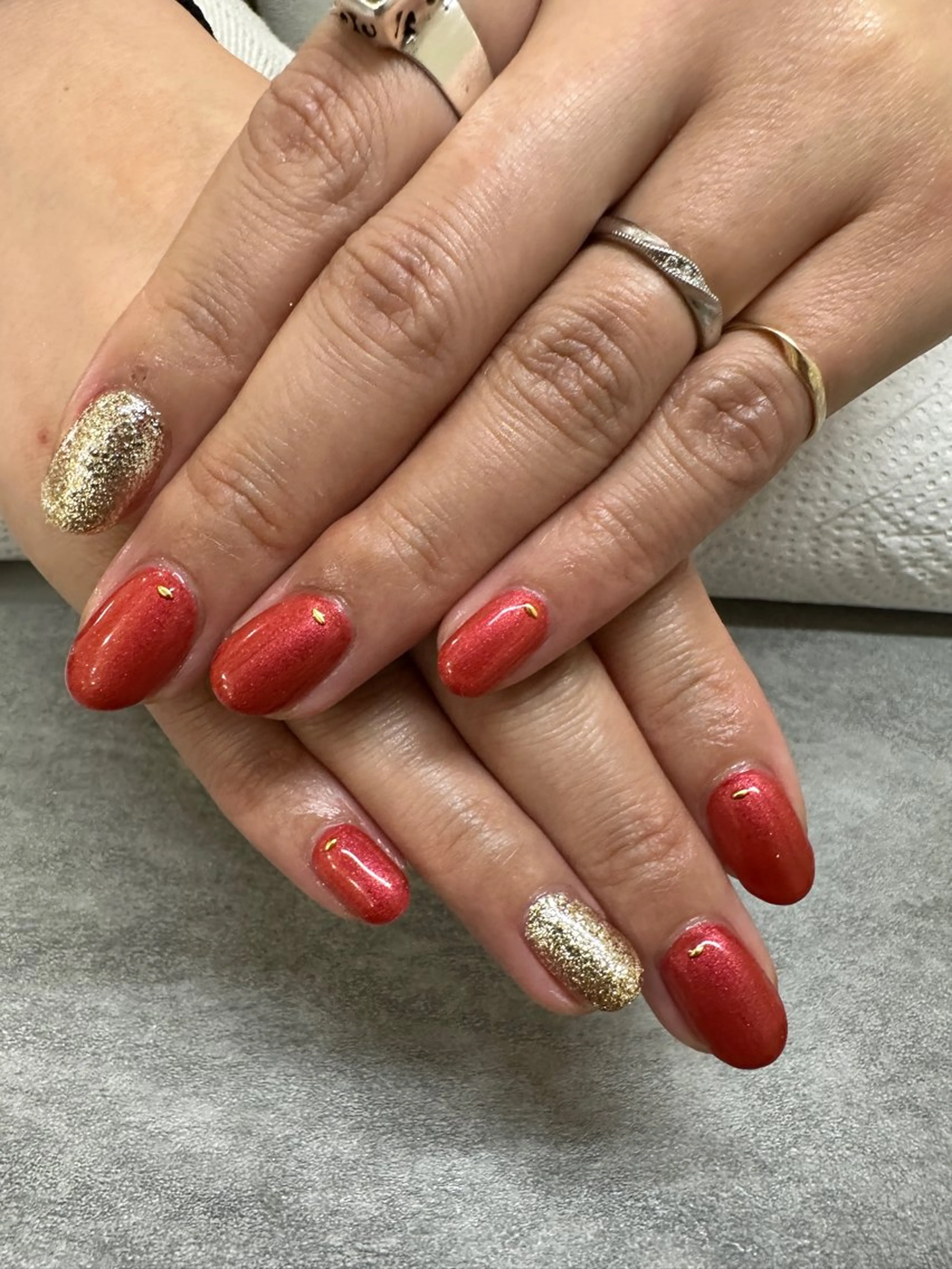 ネイル 赤色 ルミエナ銀座 MUKAEDAのネイルデザイン