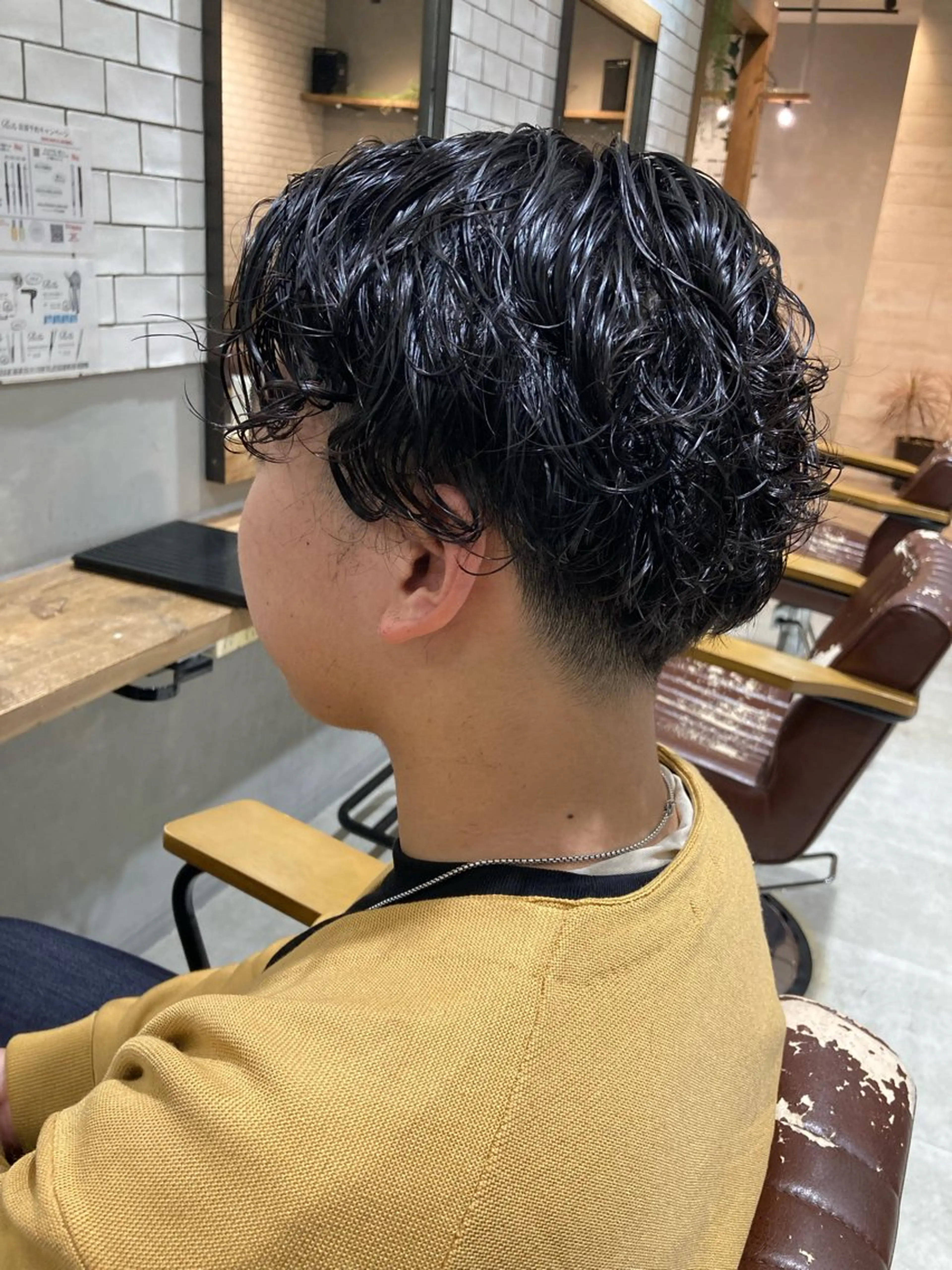 ミディアム カット パーマ 菊地 優斗のヘアスタイル