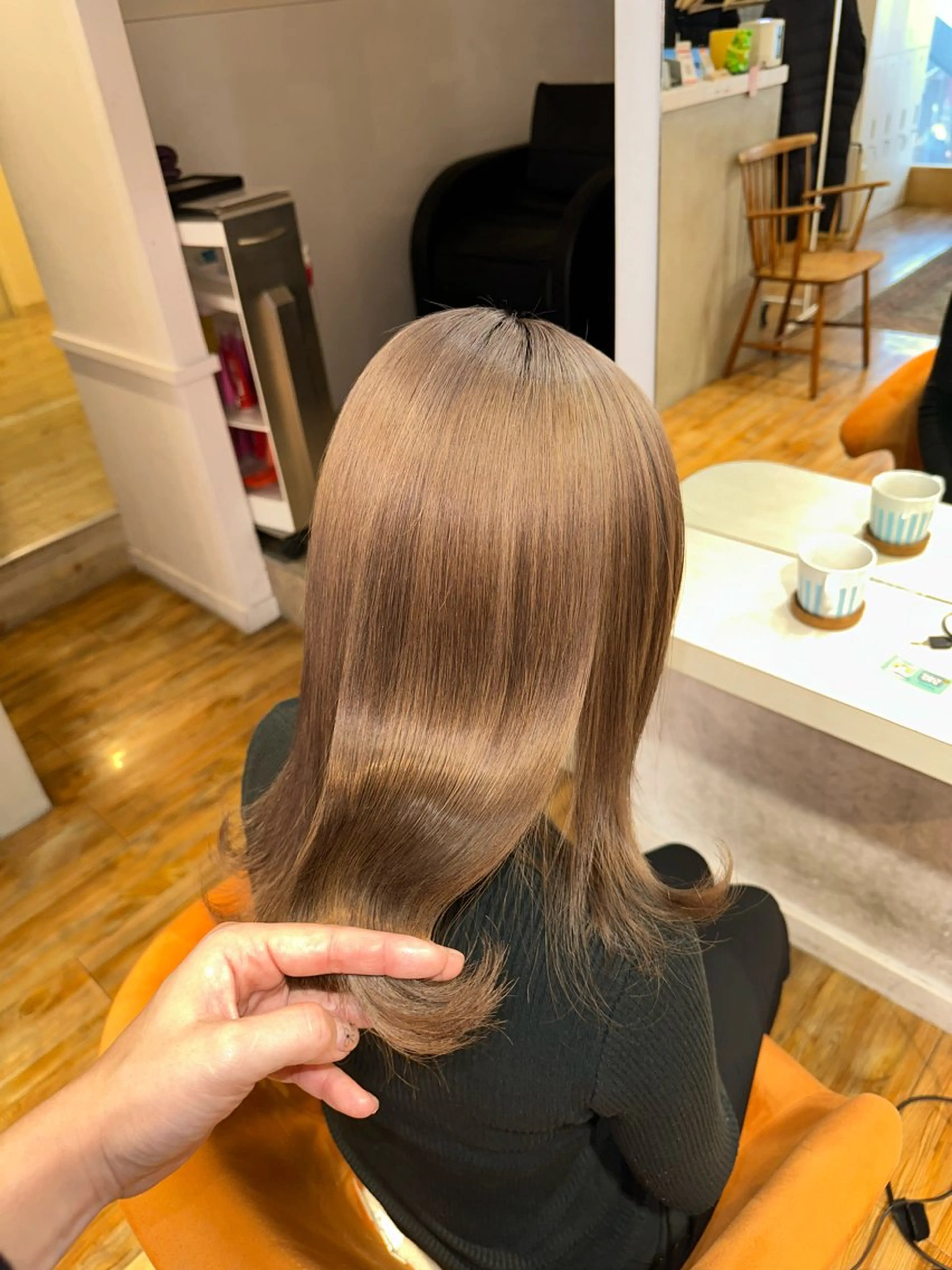 ミディアム ヘアカラー トリートメント 透明感カラー/京橋/ reikoのヘアスタイル