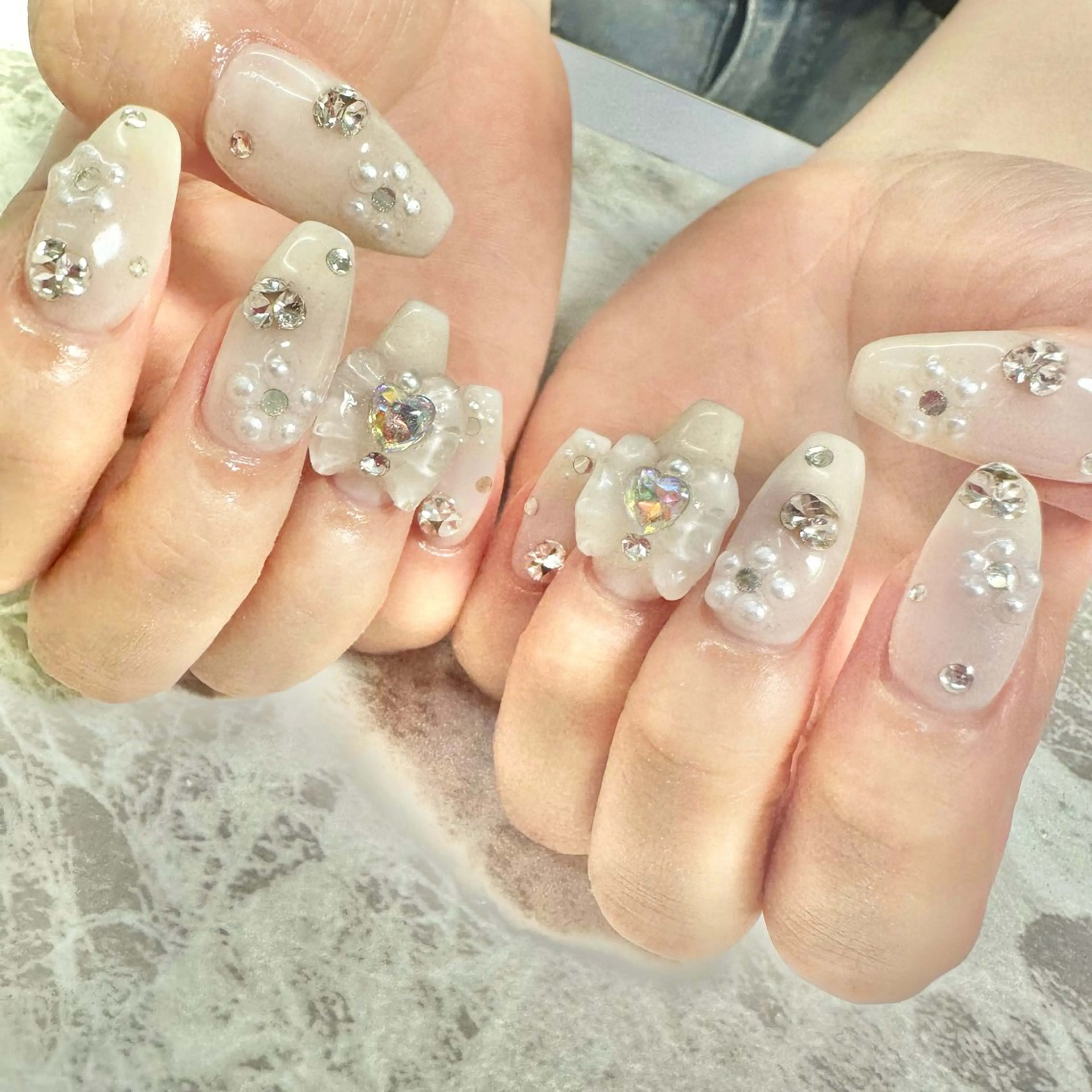 ネイル 韓国ネイル リボン 🤎CHARME NAIL🤎のネイルデザイン
