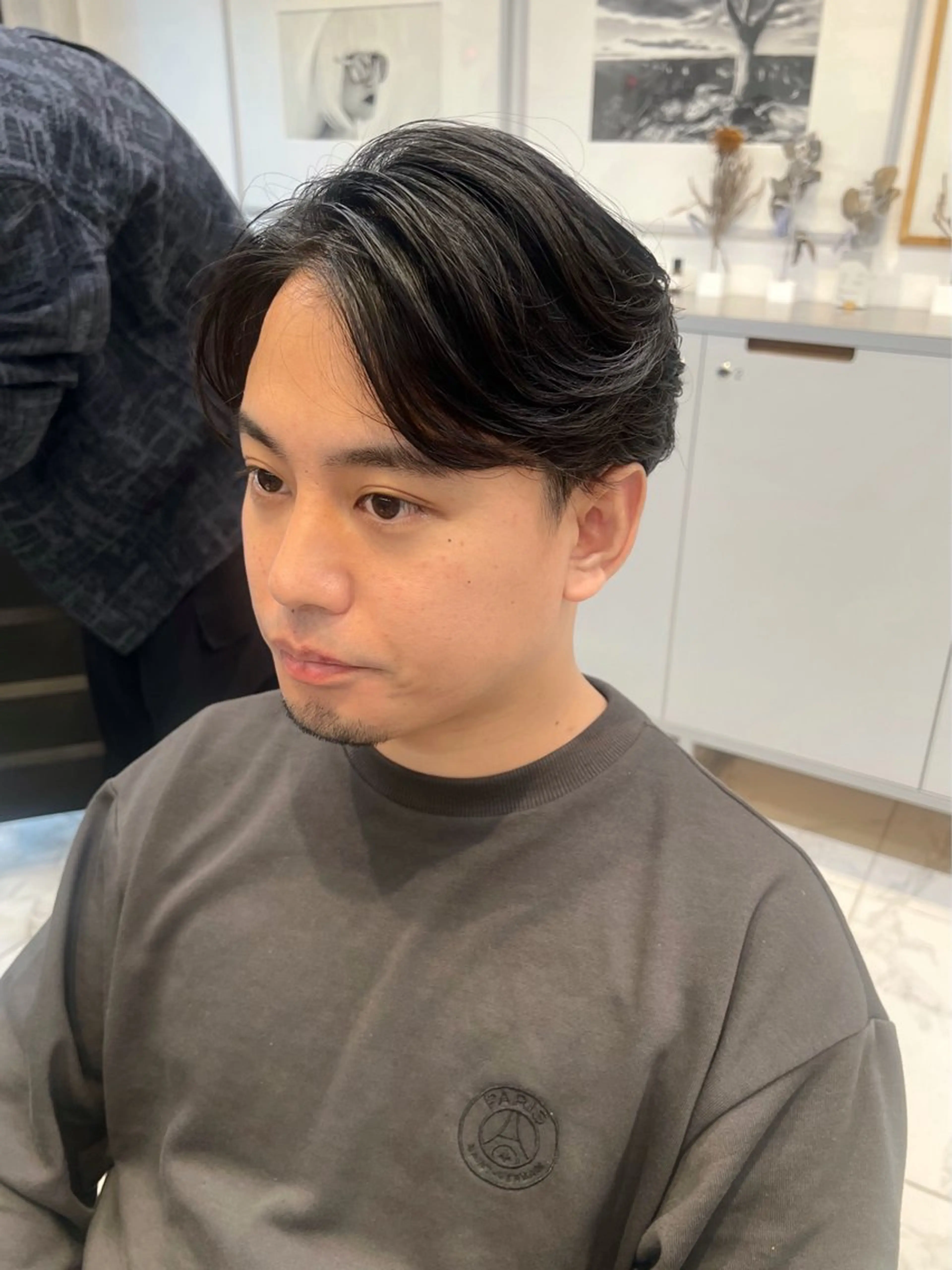 パーマ メンズ メンズパーマ ニュアンスパーマ カット パーマ トリートメント ヘッドスパ ヘアセット 似合わせくすみカラー /縮毛/川添桃花のヘアスタイル