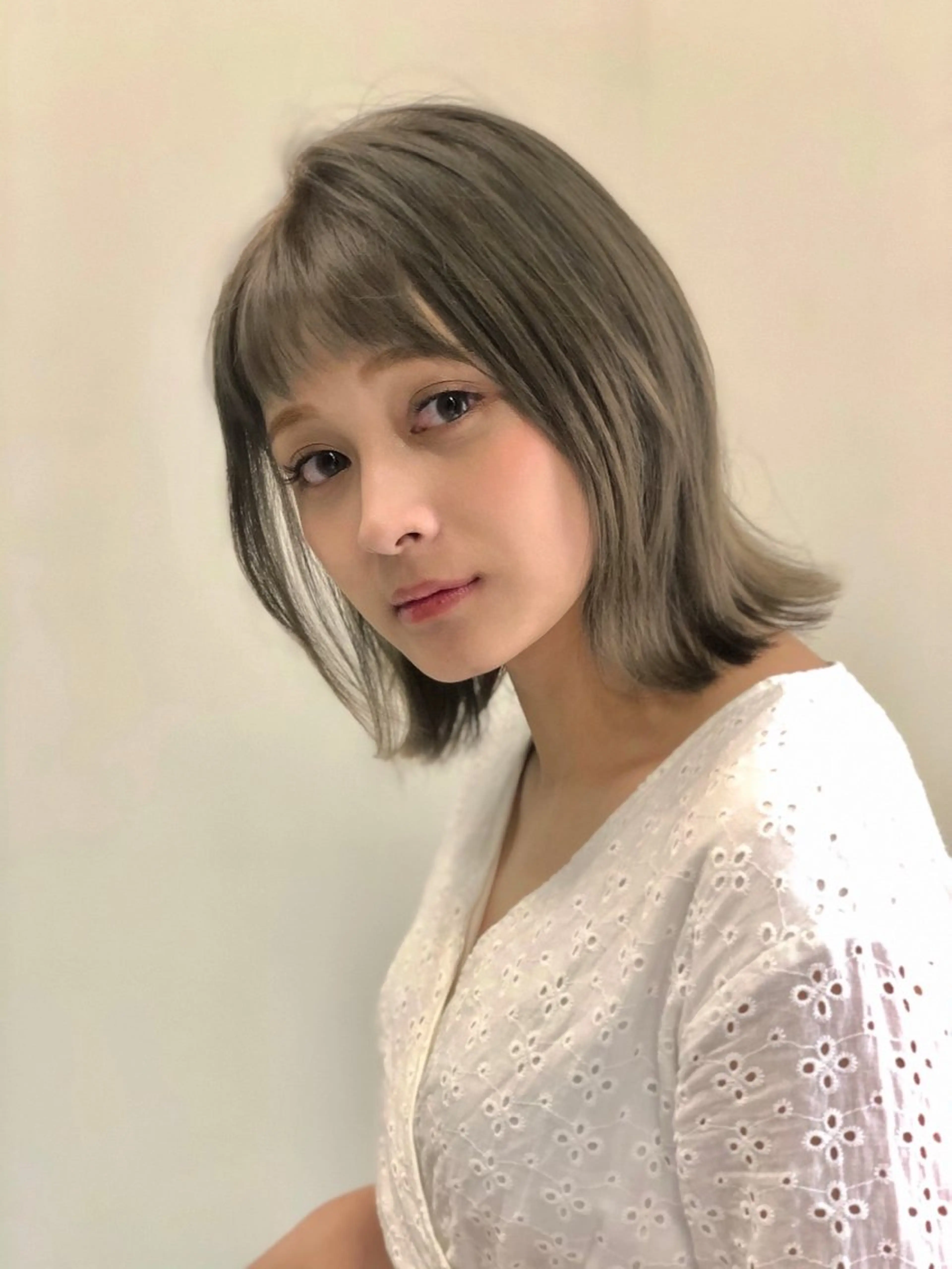 カラー ブリーチ ダブルカラー ブリーチなしカラー カット ヘアカラー Ms.CHARM所属・透明感カラー🌿 グレージュ🐺陽介のヘアスタイル