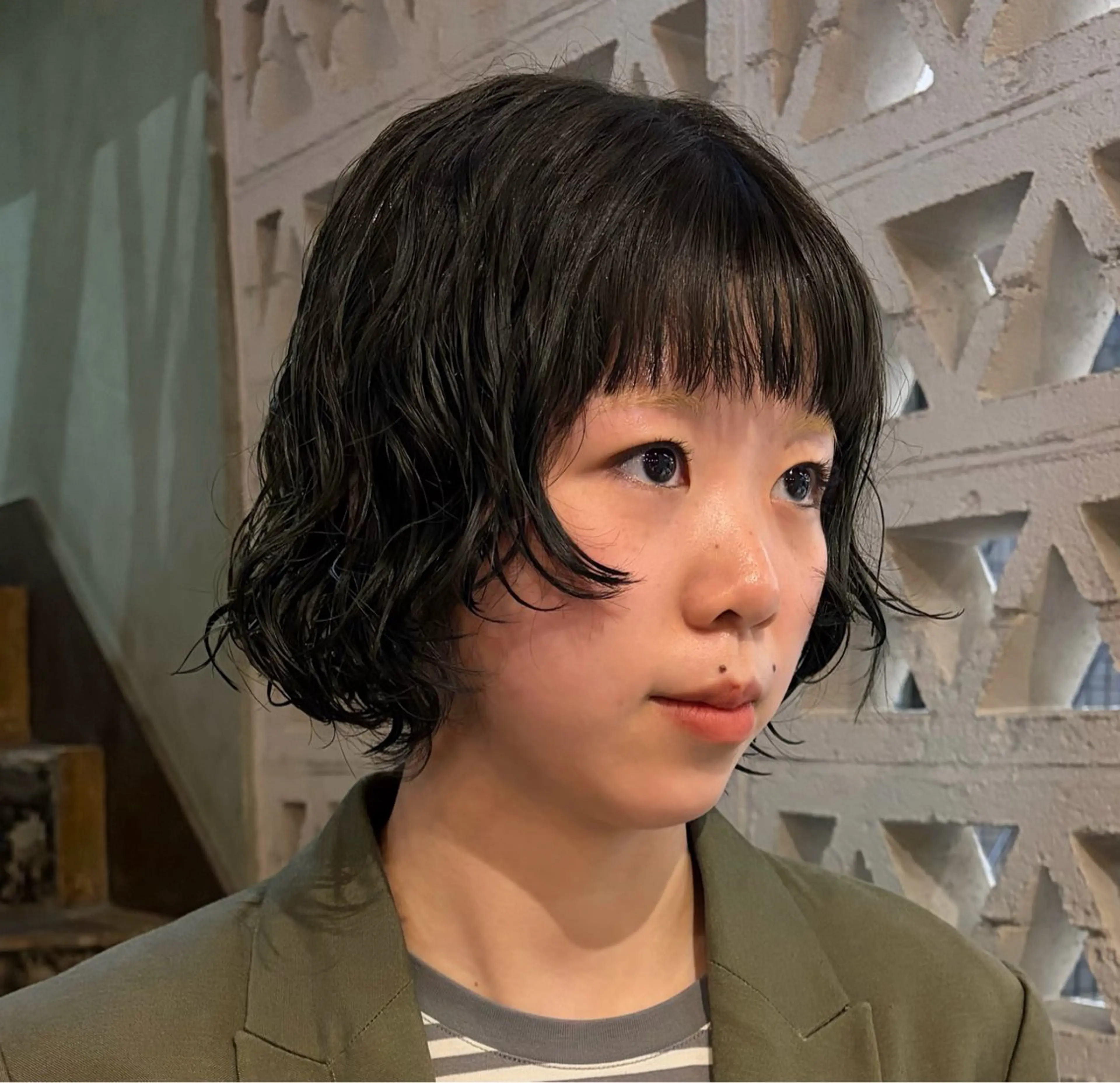 ショート パーマ カット パーマ 石坂 日果梨のヘアスタイル