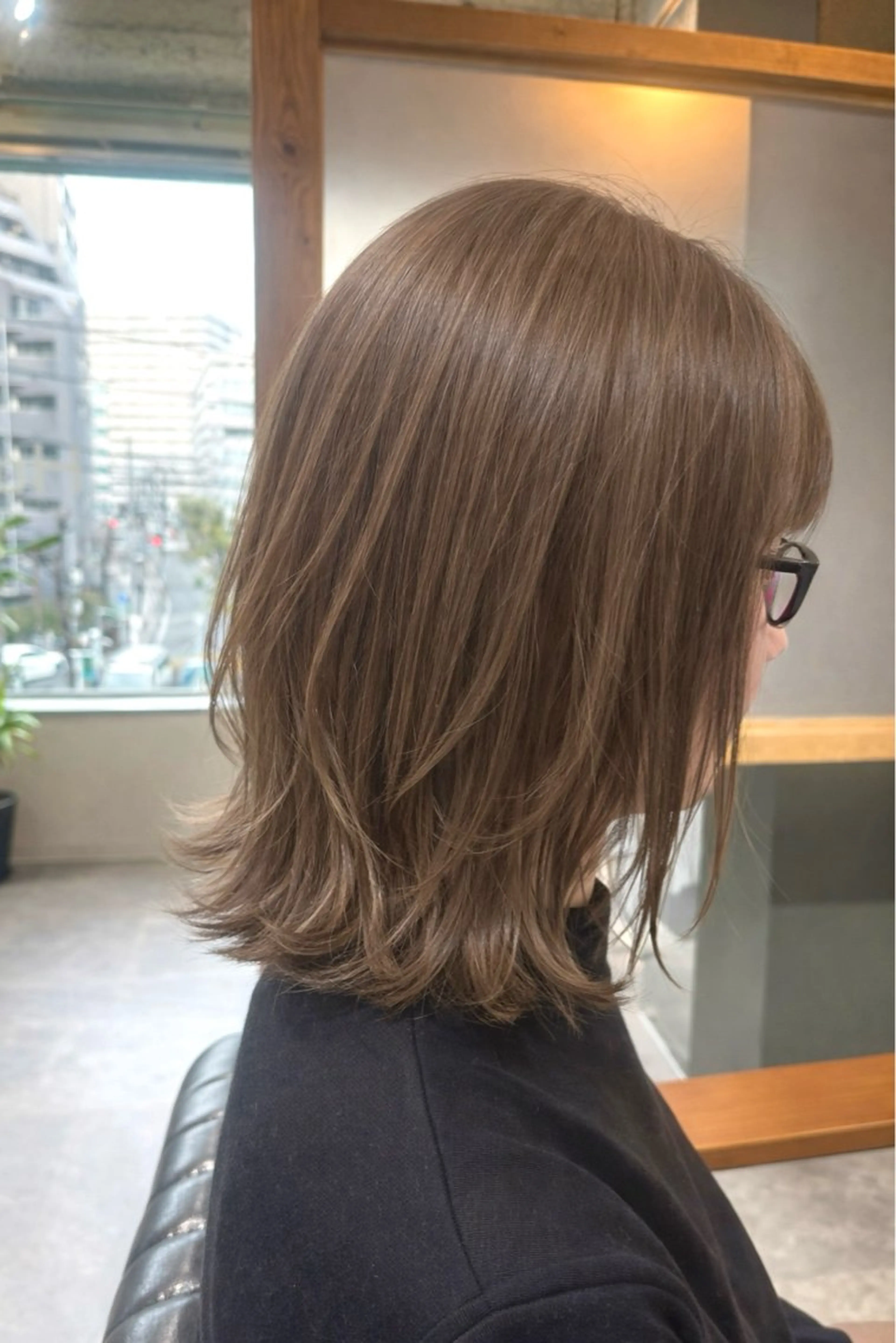ミディアム カット ヘアカラー トリートメント 1%【横浜】 髪質改善&ケアカラーのヘアスタイル